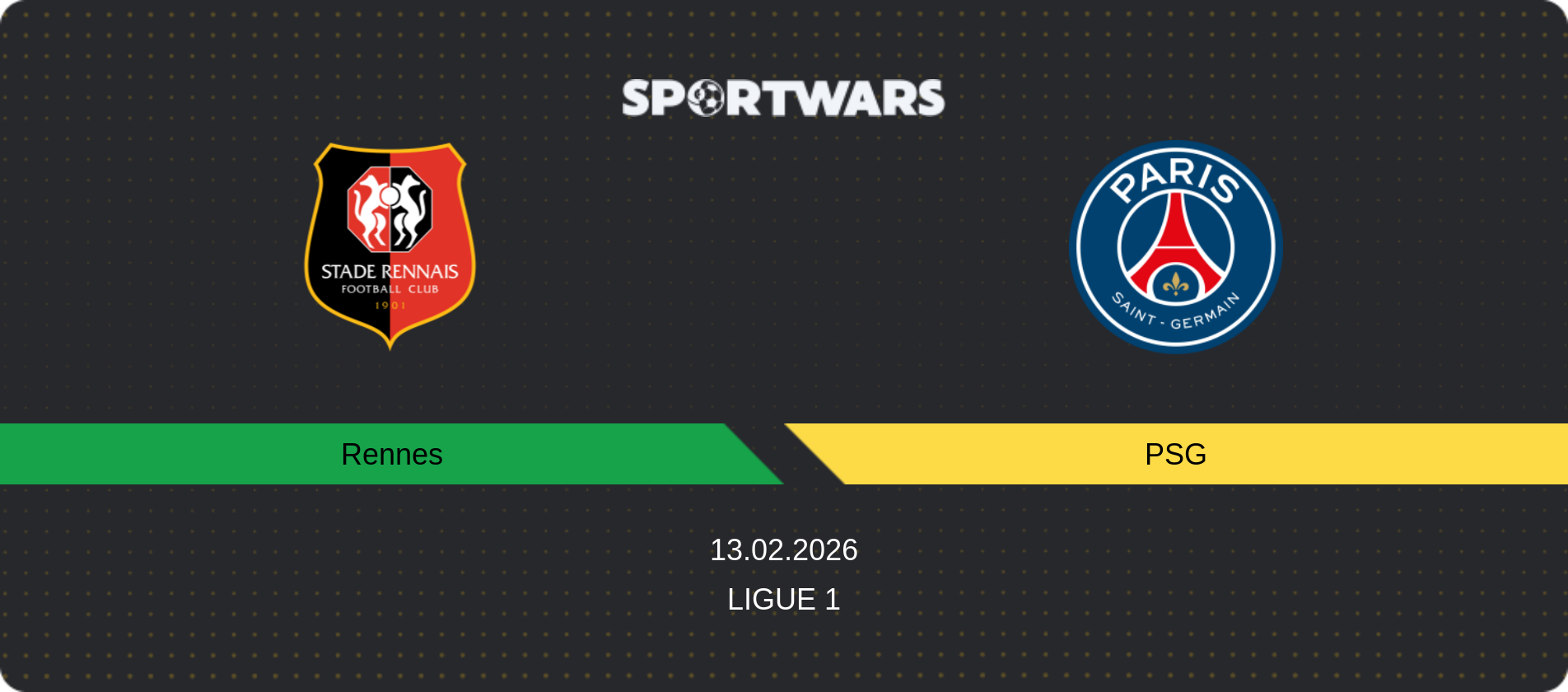 Match prediction Rennes — PSG, Ligue 1, 13.02.2026