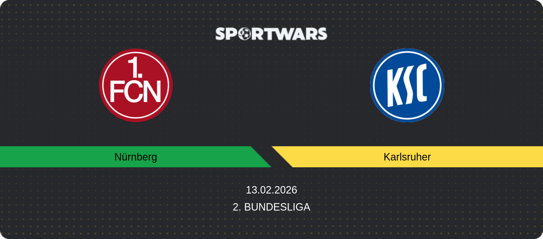 Match prediction Nürnberg — Karlsruher, 2. Bundesliga, 13.02.2026