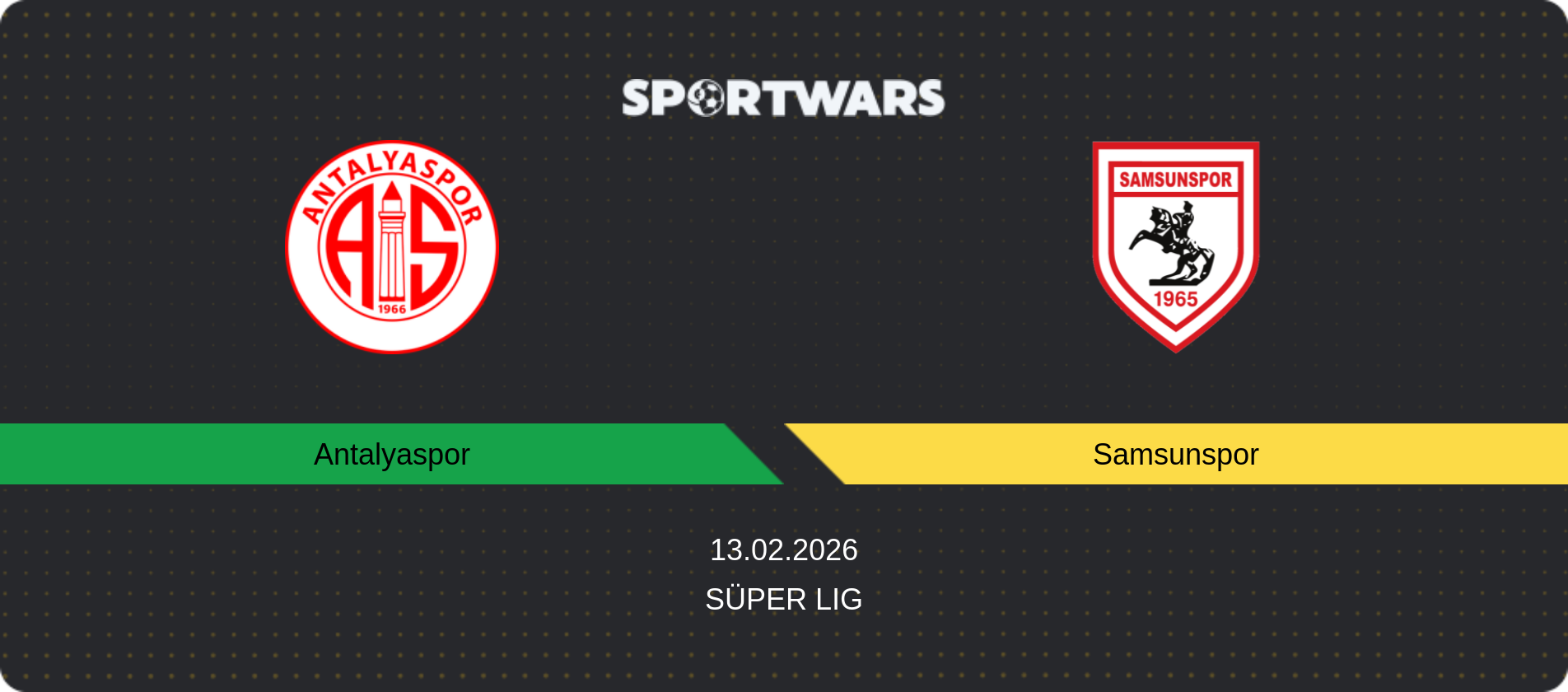 Match prediction Antalyaspor — Samsunspor, Süper Lig, 13.02.2026
