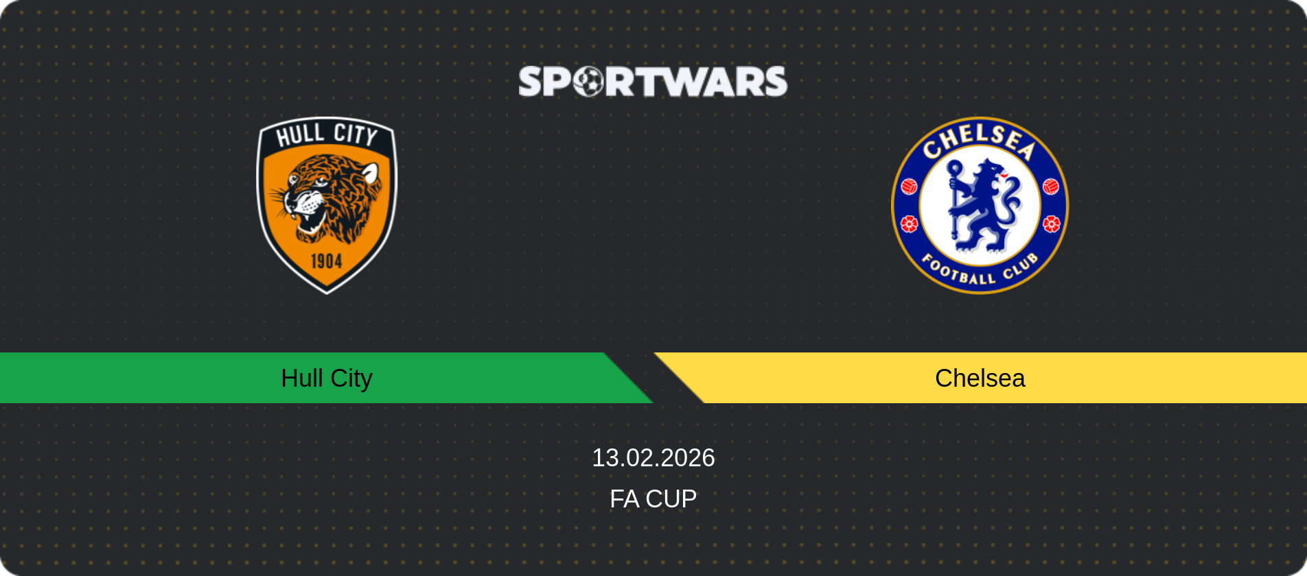 Match prediction Hull City — Chelsea, FA Cup, 13.02.2026