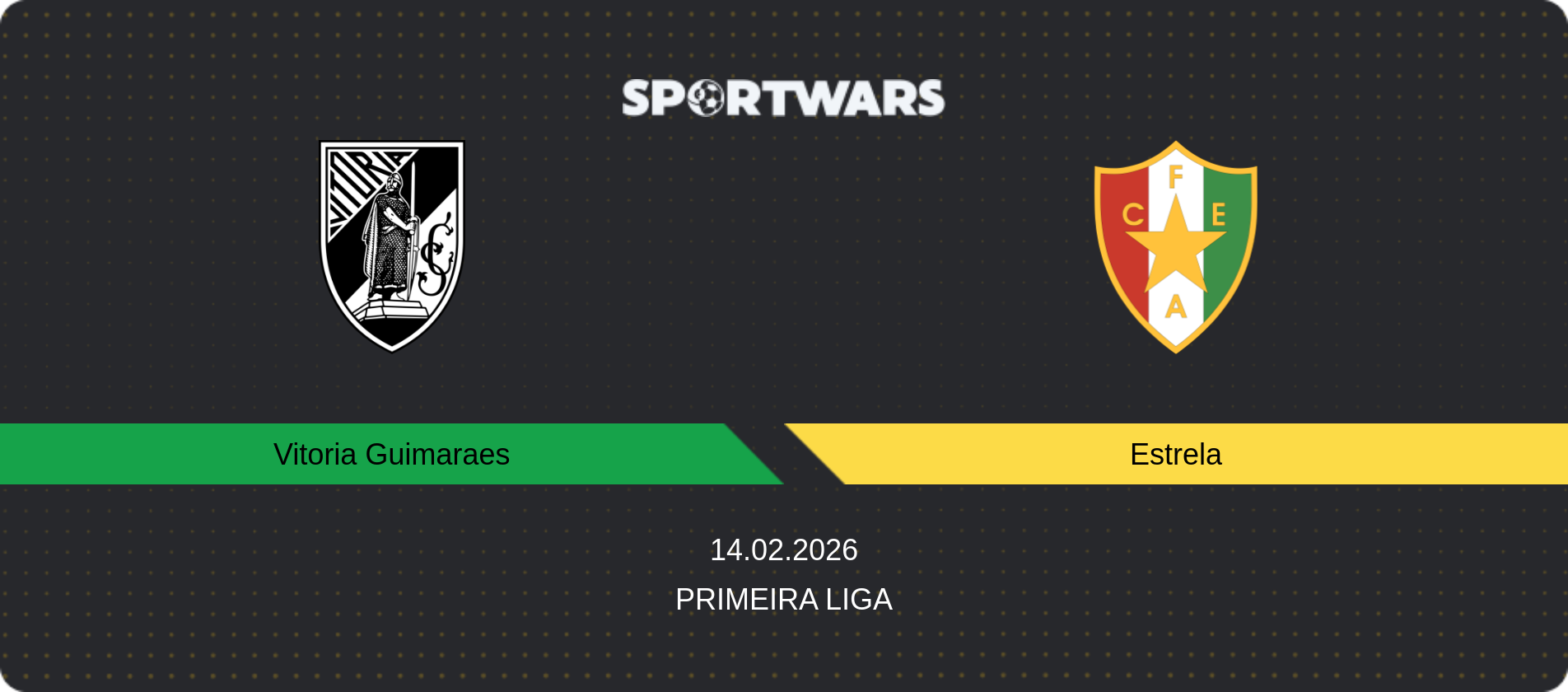Match prediction Vitoria Guimaraes — Estrela, Primeira Liga, 14.02.2026