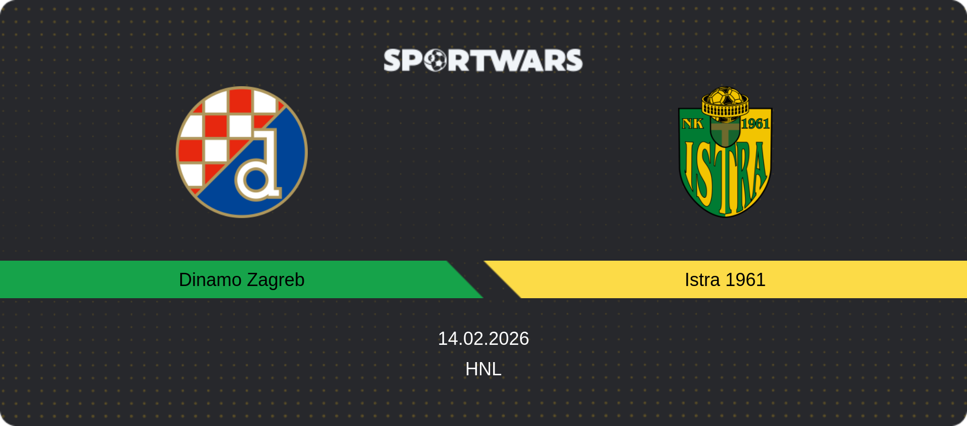 Match prediction Dinamo Zagreb — Istra 1961, HNL, 14.02.2026