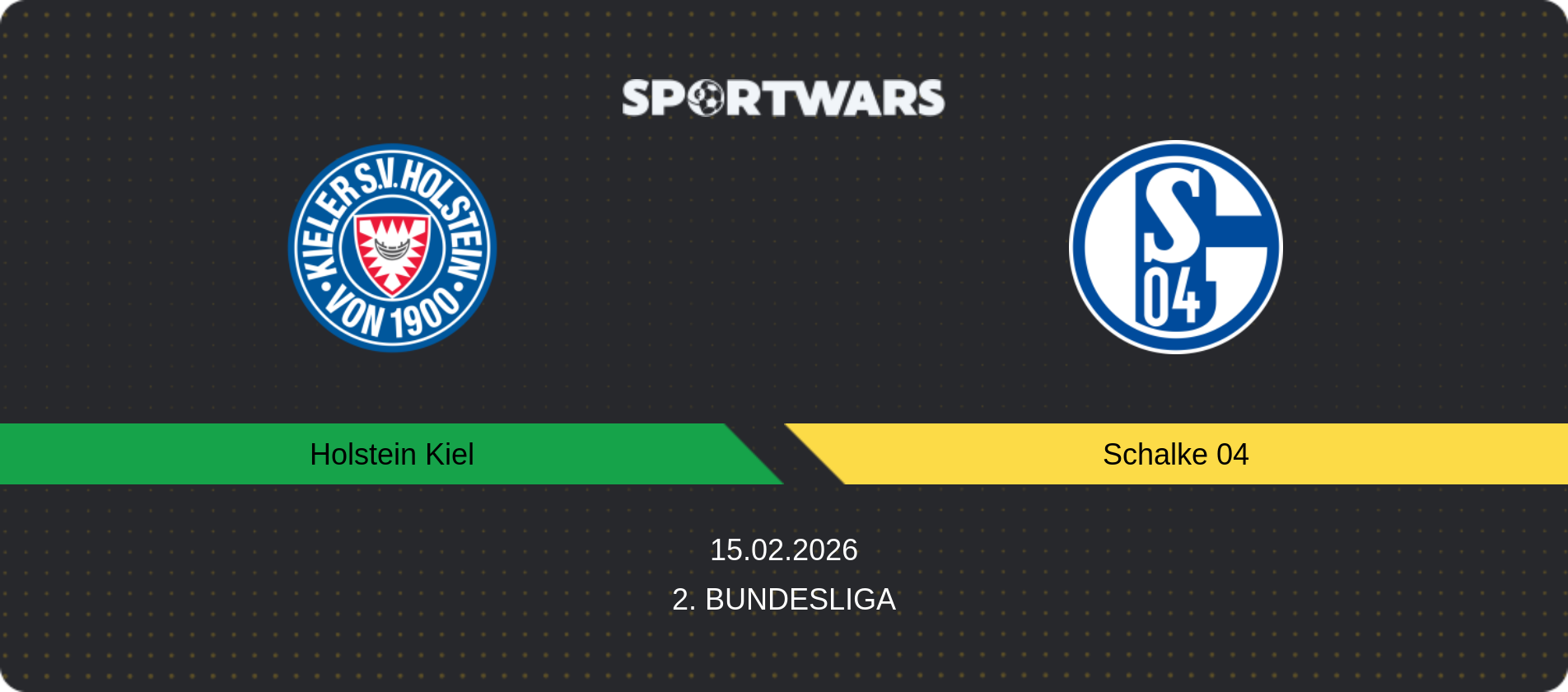 Match prediction Holstein Kiel — Schalke 04, 2. Bundesliga, 15.02.2026