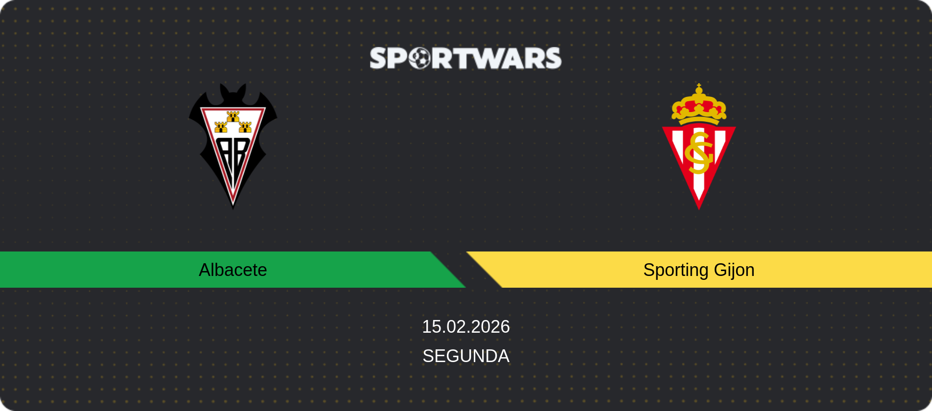 Match prediction Albacete — Sporting Gijon, Segunda, 15.02.2026