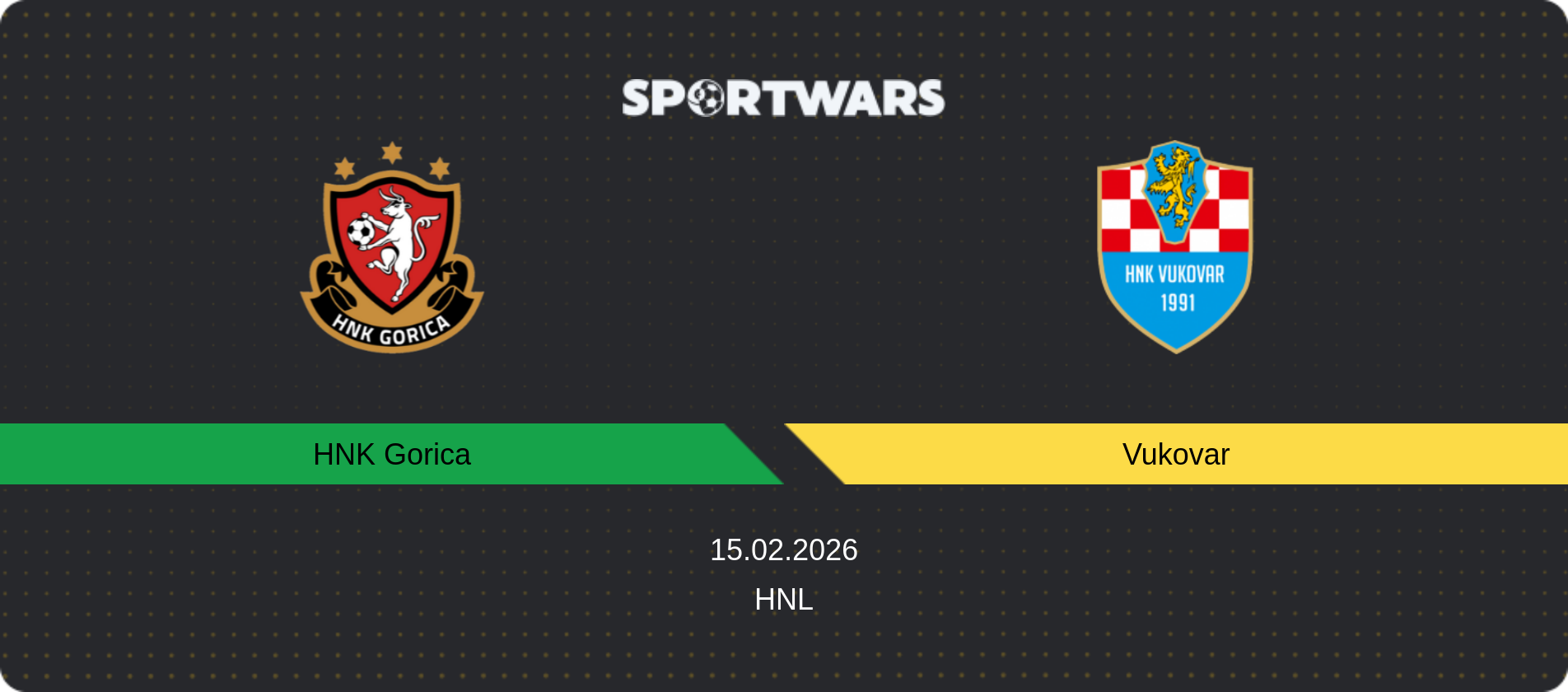 Match prediction HNK Gorica — Vukovar, HNL, 15.02.2026