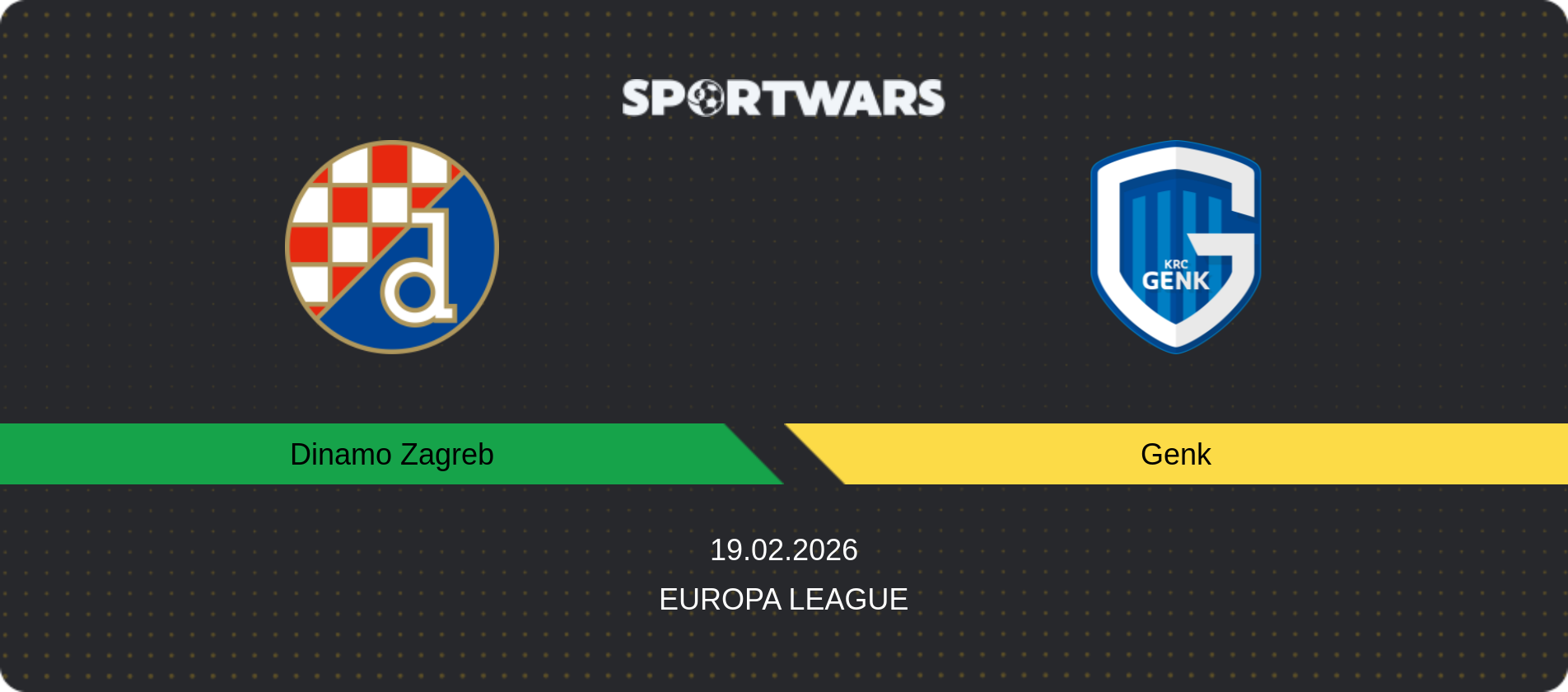 Match prediction Dinamo Zagreb — Genk, Europa League, 19.02.2026