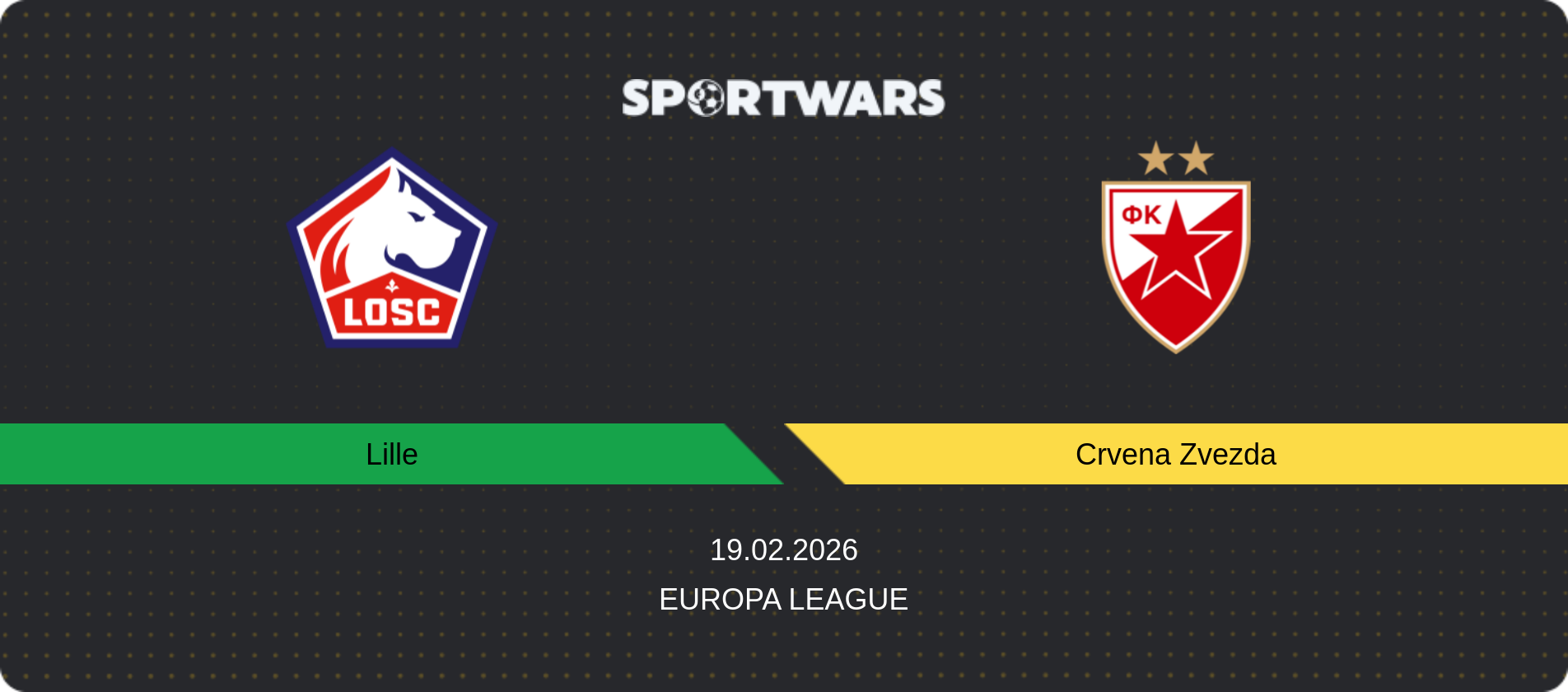 Match prediction Lille — Crvena Zvezda, Europa League, 19.02.2026