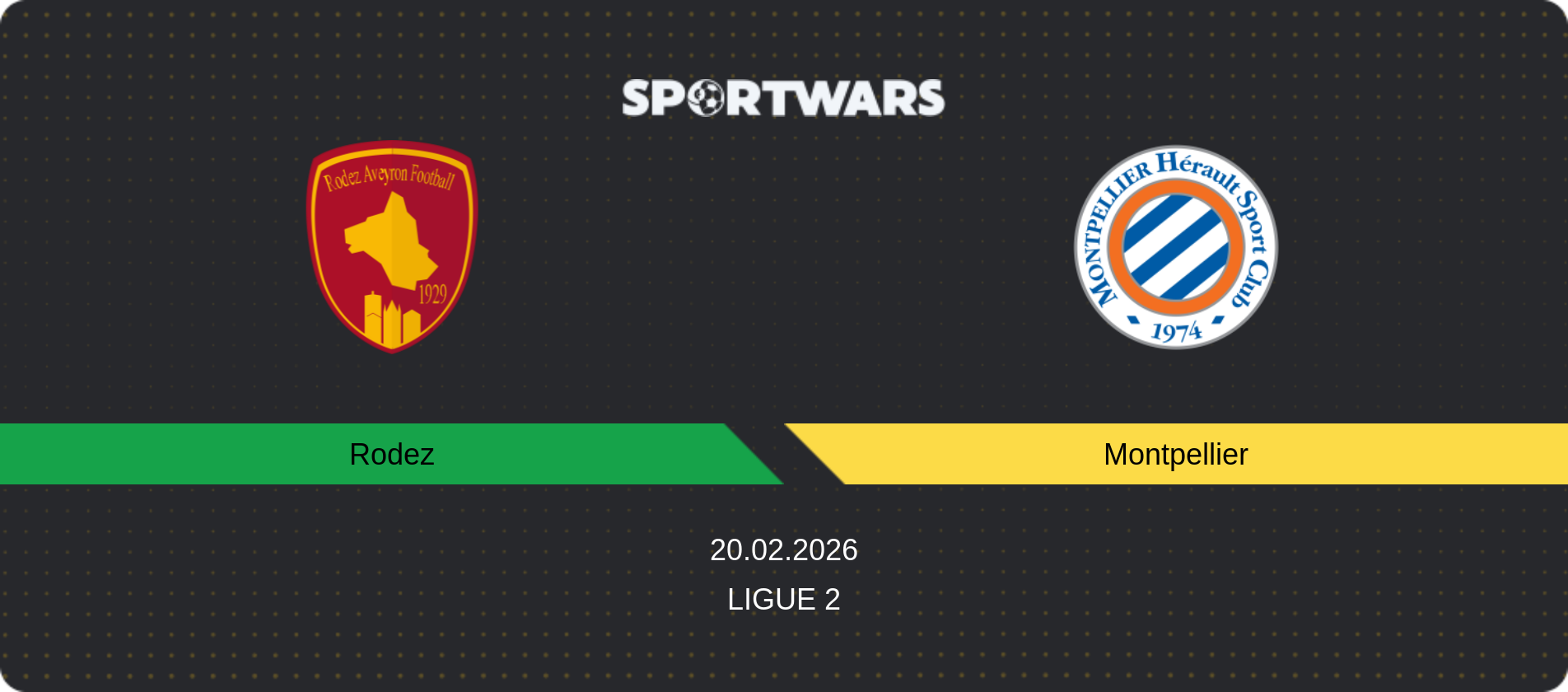 Match prediction Rodez — Montpellier, Ligue 2, 20.02.2026