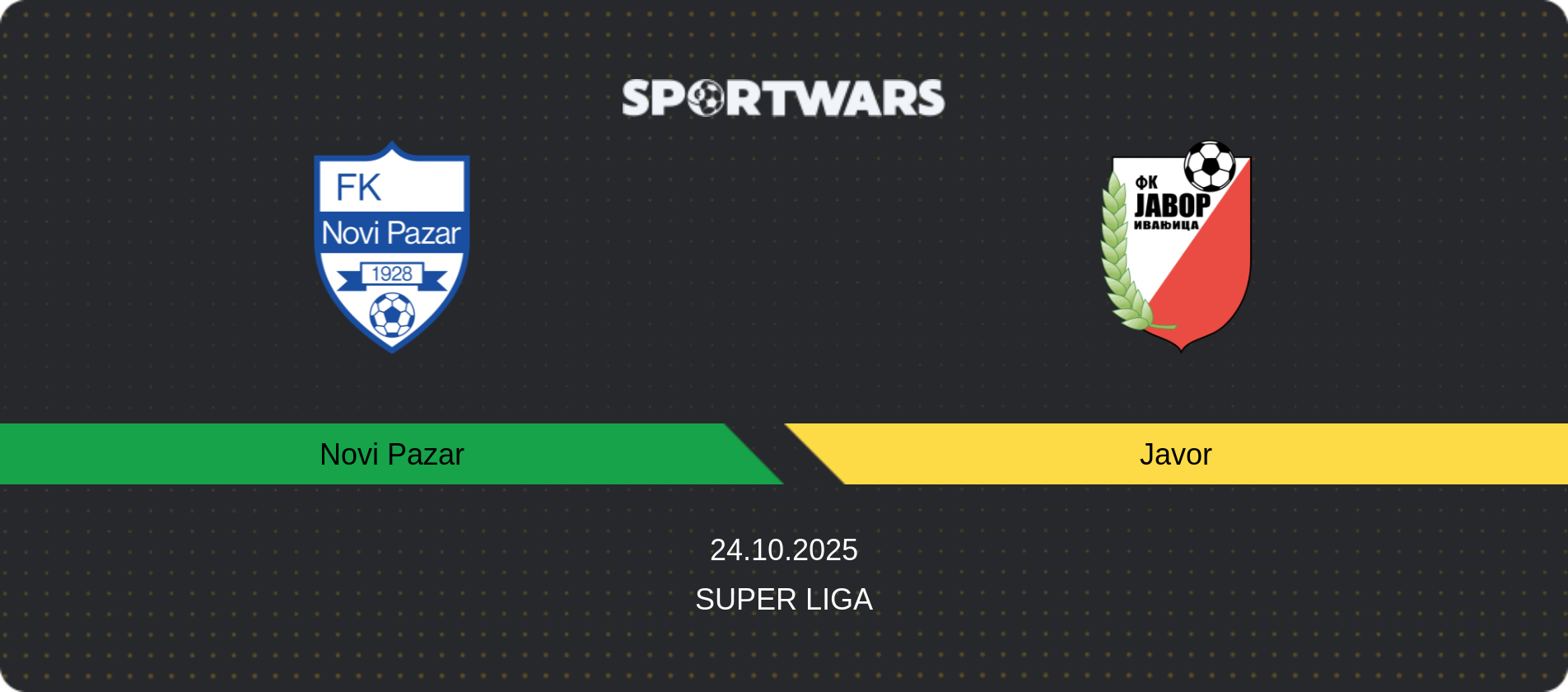 Match prediction Novi Pazar — Javor, Super Liga, 24.10.2025