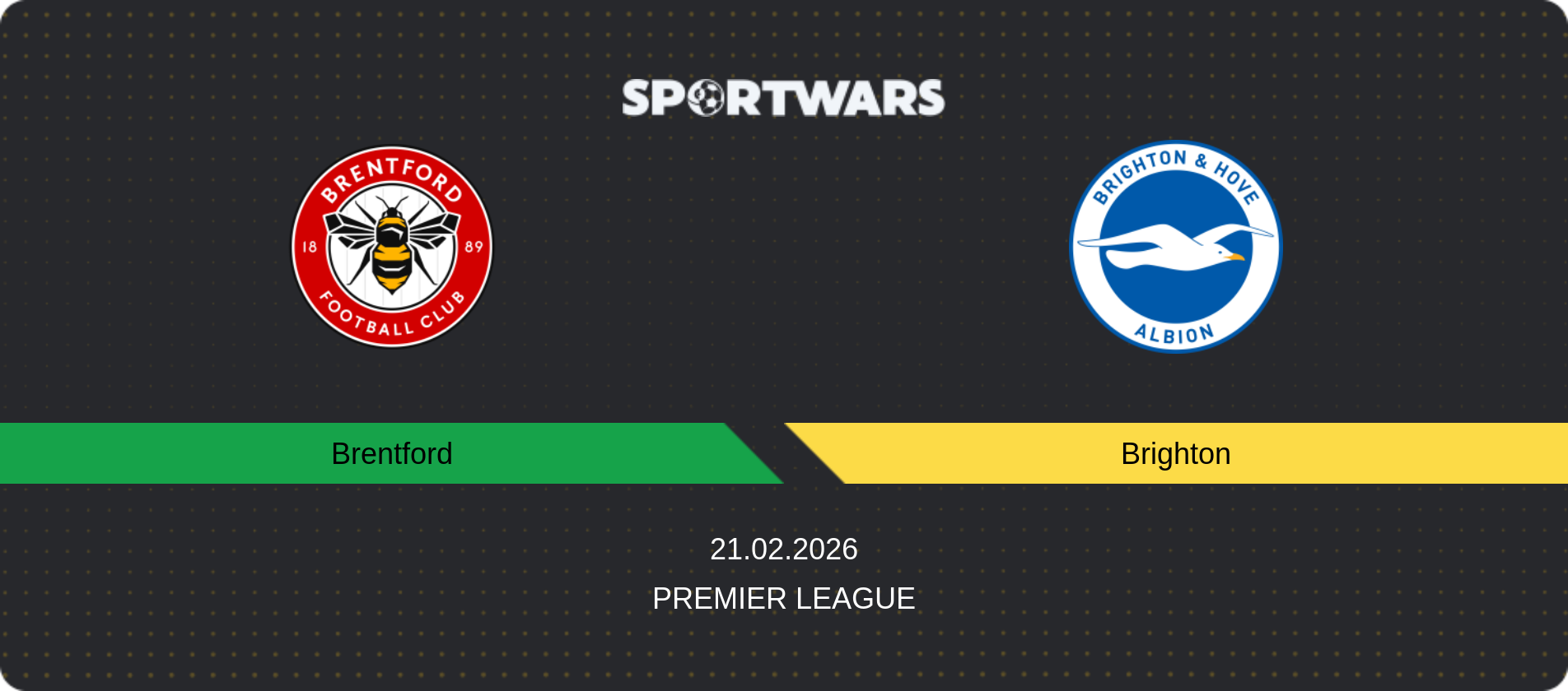 Match prediction Brentford — Brighton, Premier League, 21.02.2026