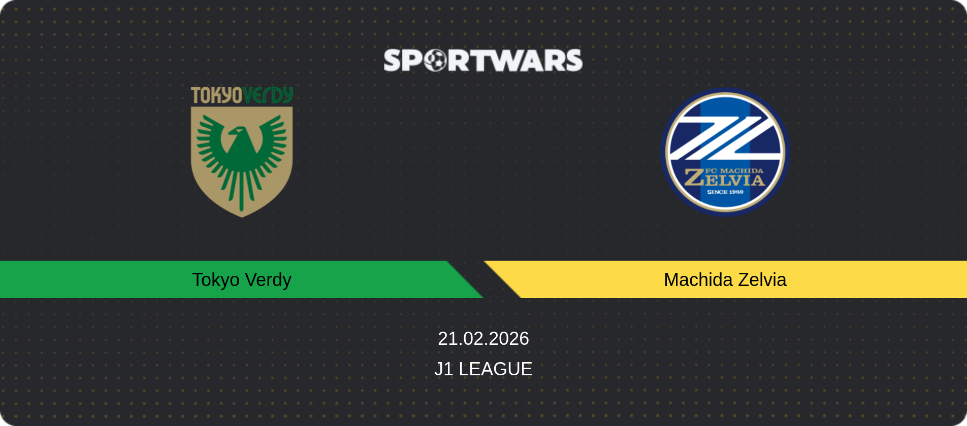 Match prediction Tokyo Verdy — Machida Zelvia, J1 League, 21.02.2026