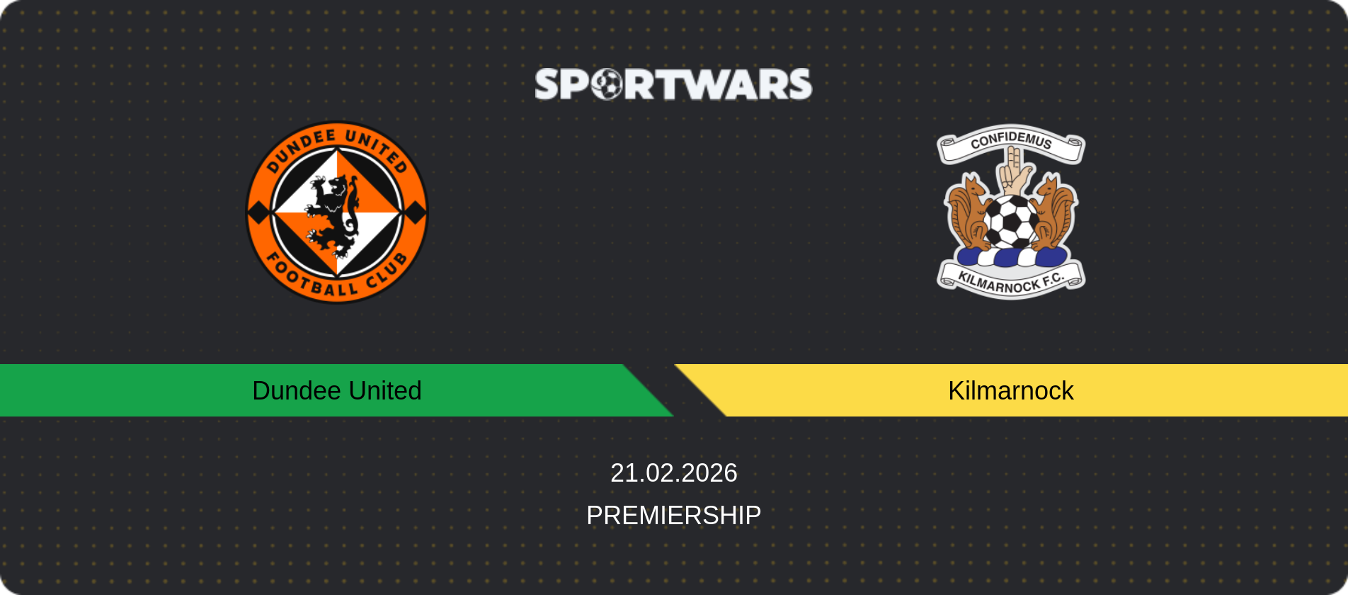 Match prediction Dundee United — Kilmarnock, Premiership, 21.02.2026