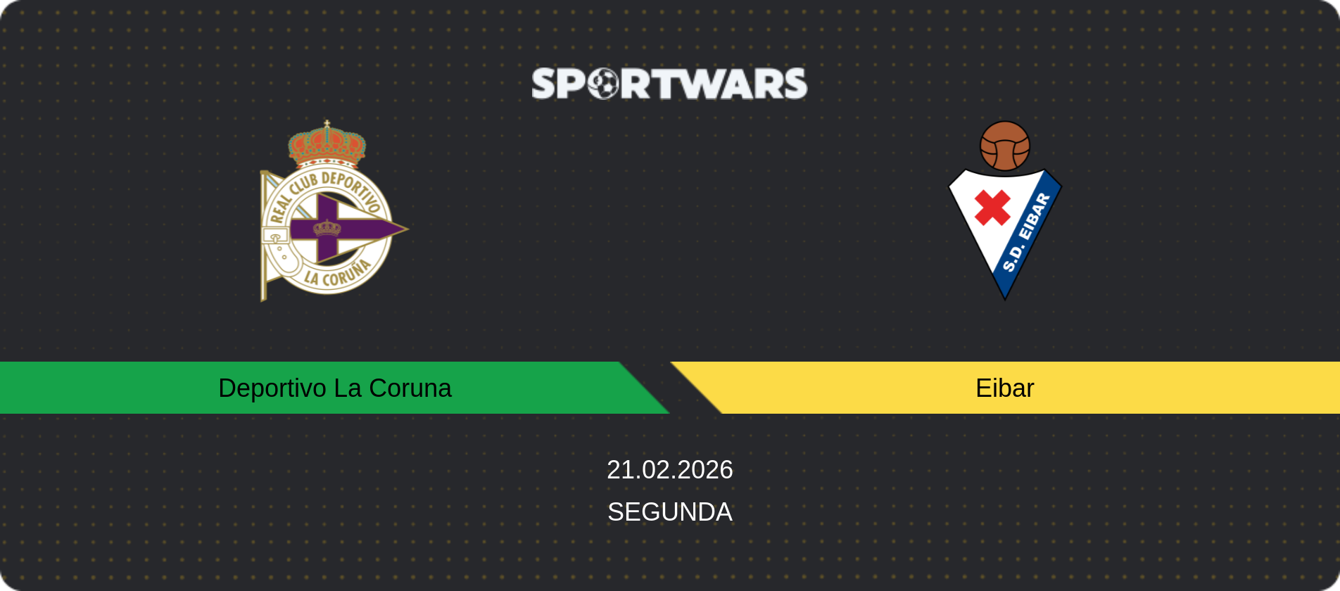 Match prediction Deportivo La Coruna — Eibar, Segunda, 21.02.2026