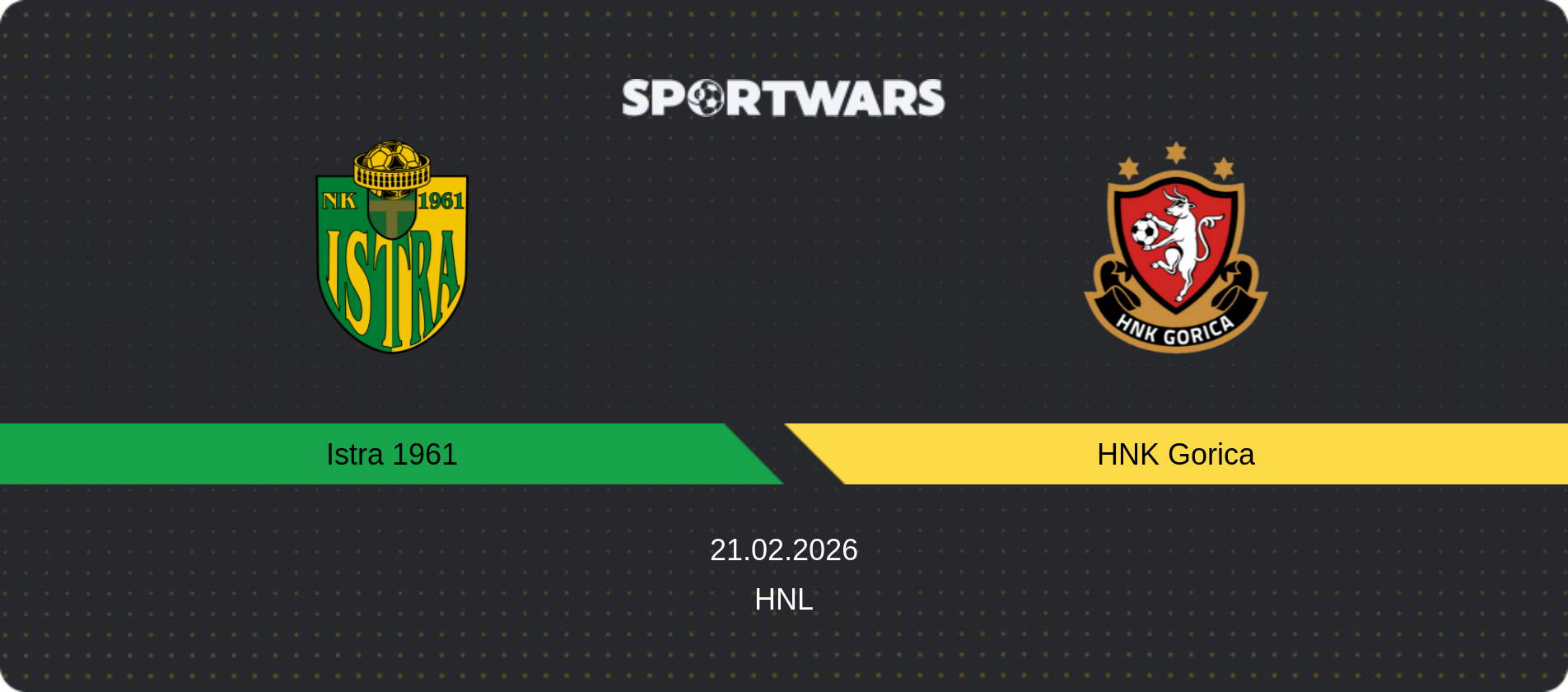 Match prediction Istra 1961 — HNK Gorica, HNL, 21.02.2026