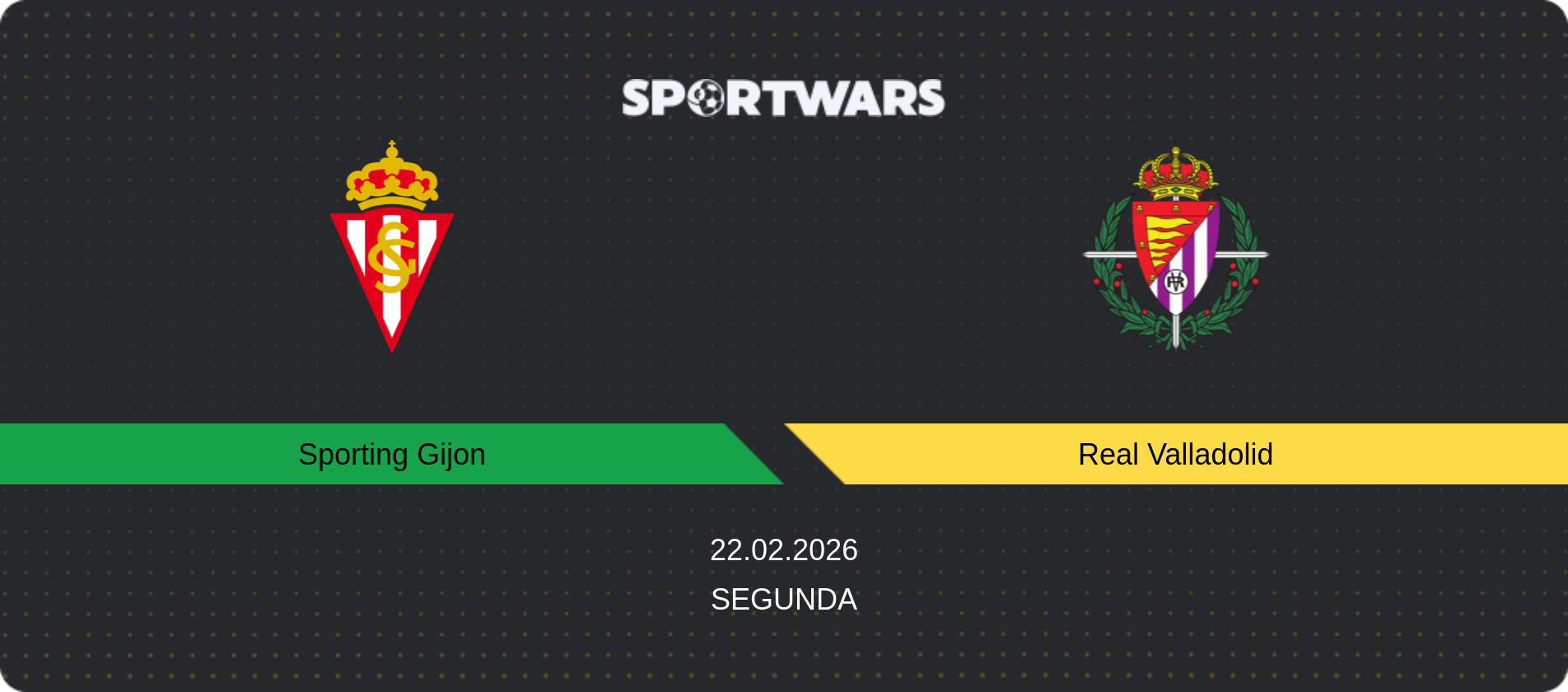 Match prediction Sporting Gijon — Real Valladolid, Segunda, 22.02.2026