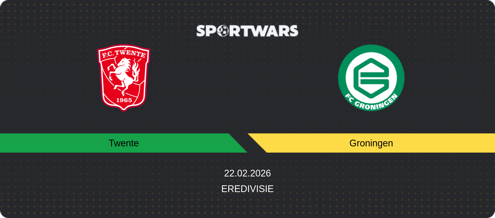 Match prediction Twente — Groningen, Eredivisie, 22.02.2026