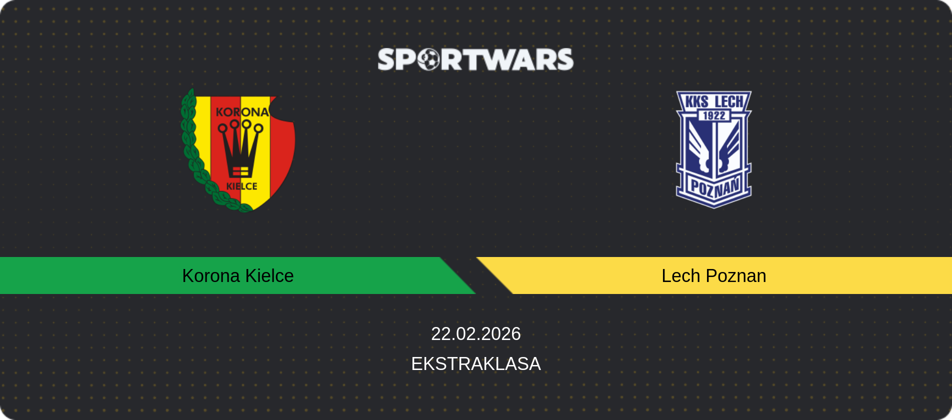 Match prediction Korona Kielce — Lech Poznan, Ekstraklasa, 22.02.2026