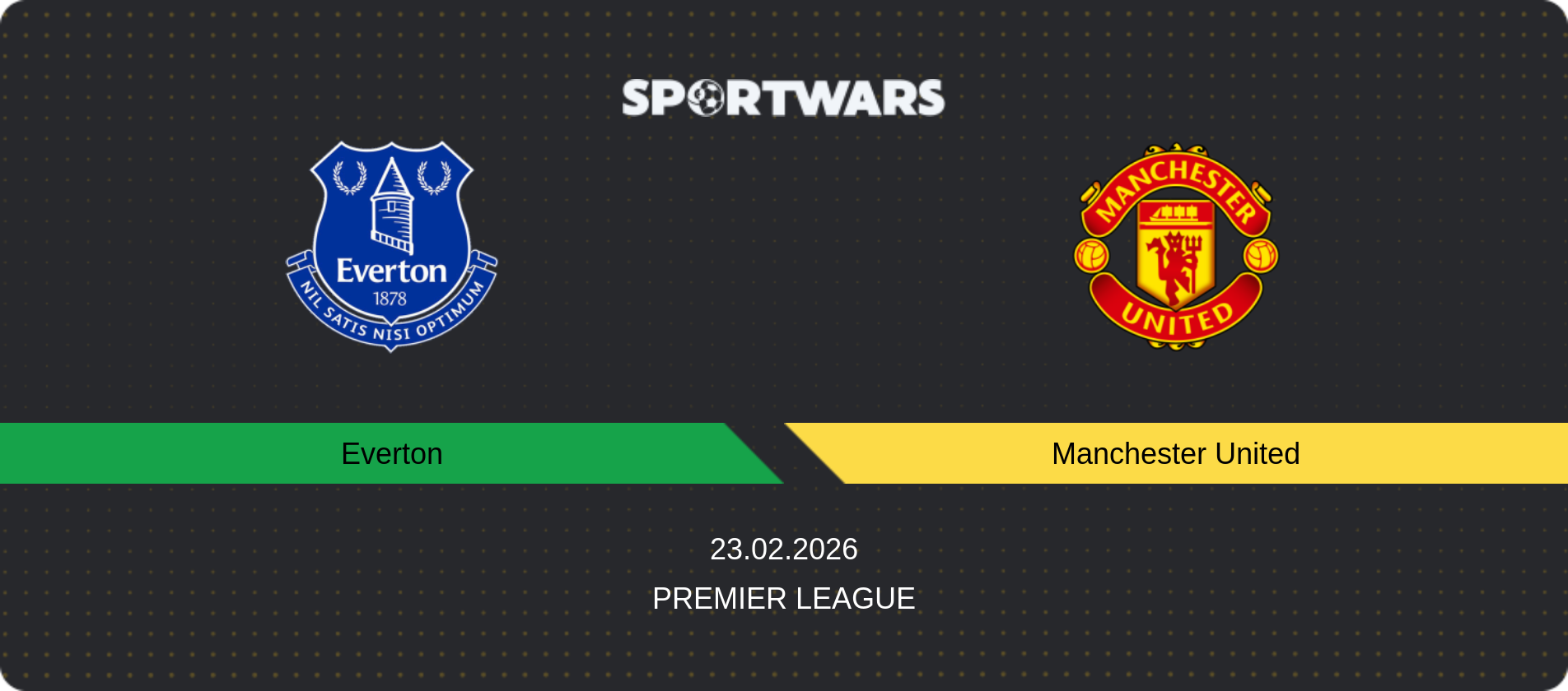 Match prediction Everton — Manchester United, Premier League, 23.02.2026