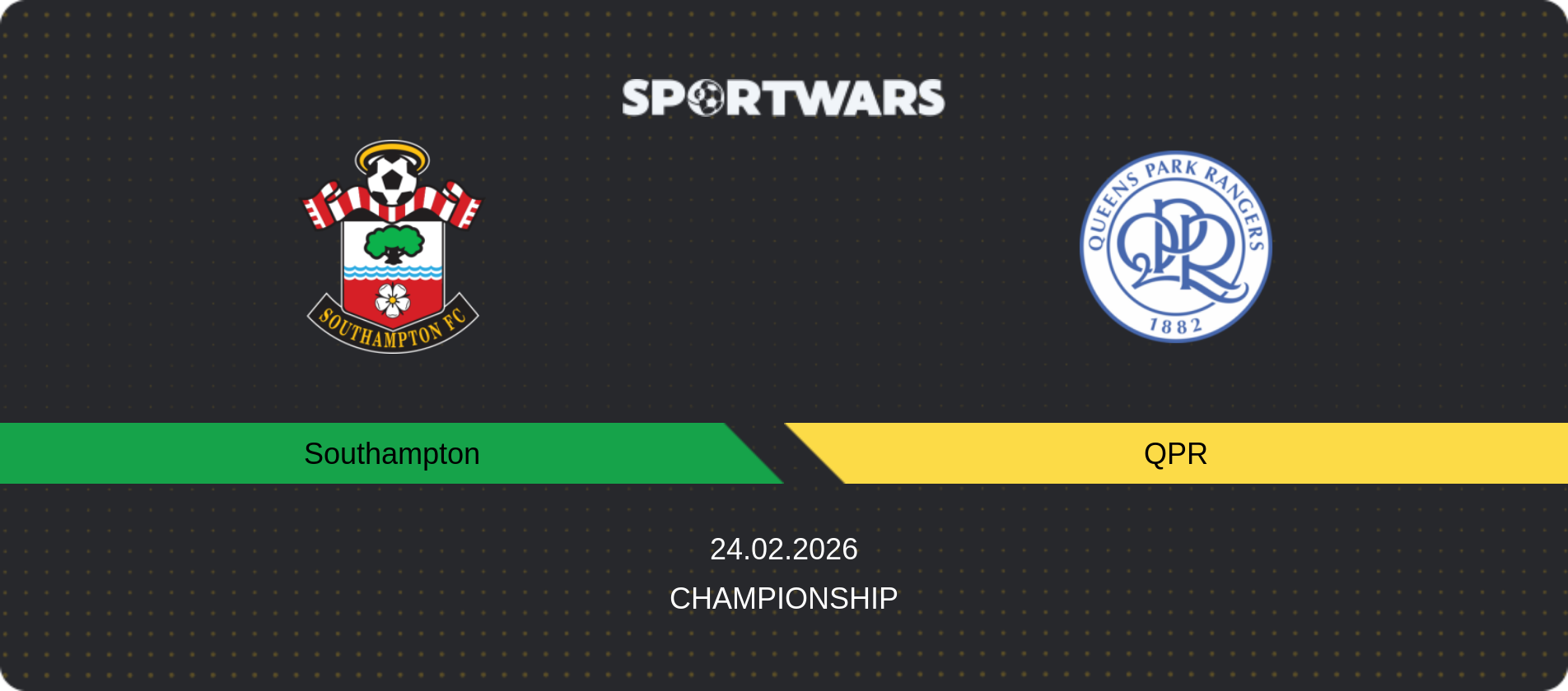 Match prediction Southampton — QPR, Championship, 24.02.2026
