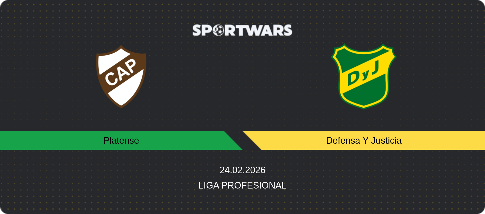 Match prediction Platense — Defensa Y Justicia, Liga Profesional, 24.02.2026