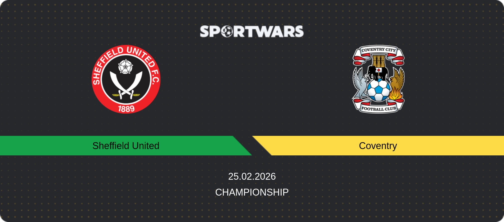 Match prediction Sheffield United — Coventry, Championship, 25.02.2026