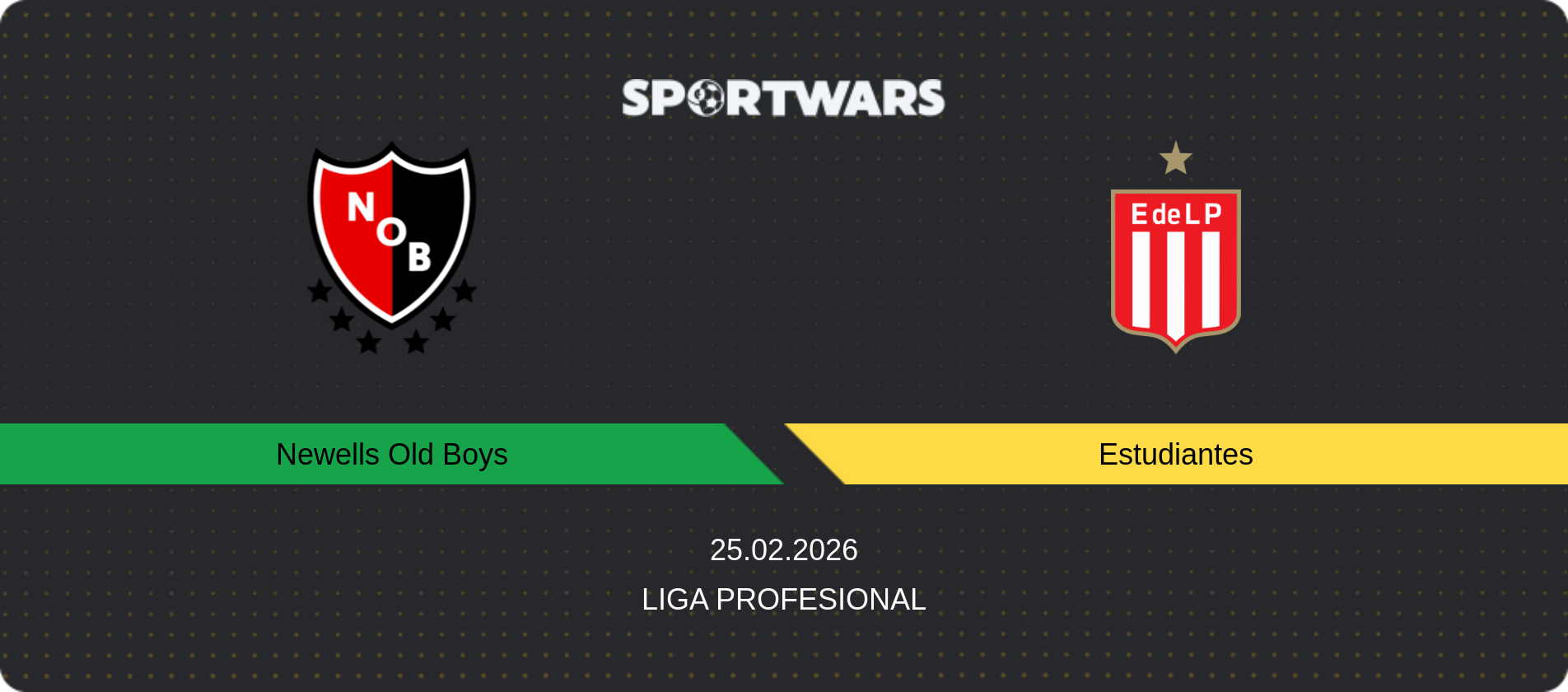 Match prediction Newells Old Boys — Estudiantes, Liga Profesional, 25.02.2026