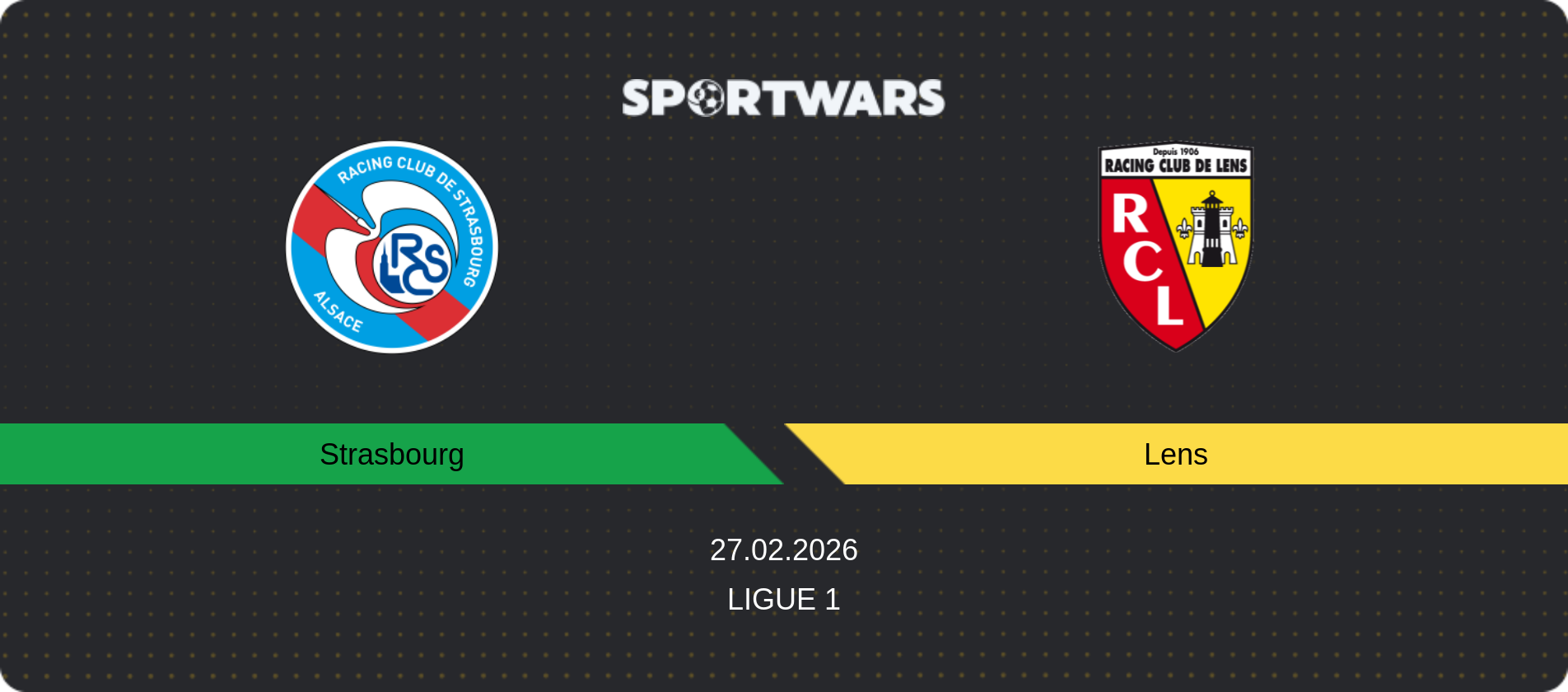 Match prediction Strasbourg — Lens, Ligue 1, 27.02.2026
