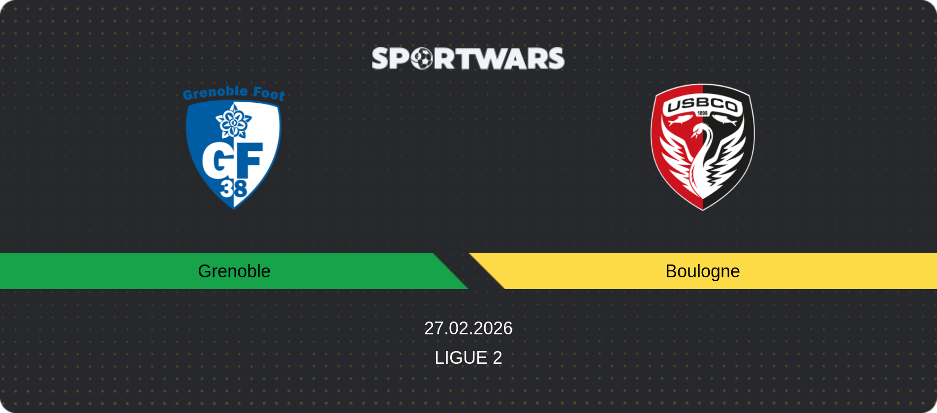 Match prediction Grenoble — Boulogne, Ligue 2, 27.02.2026