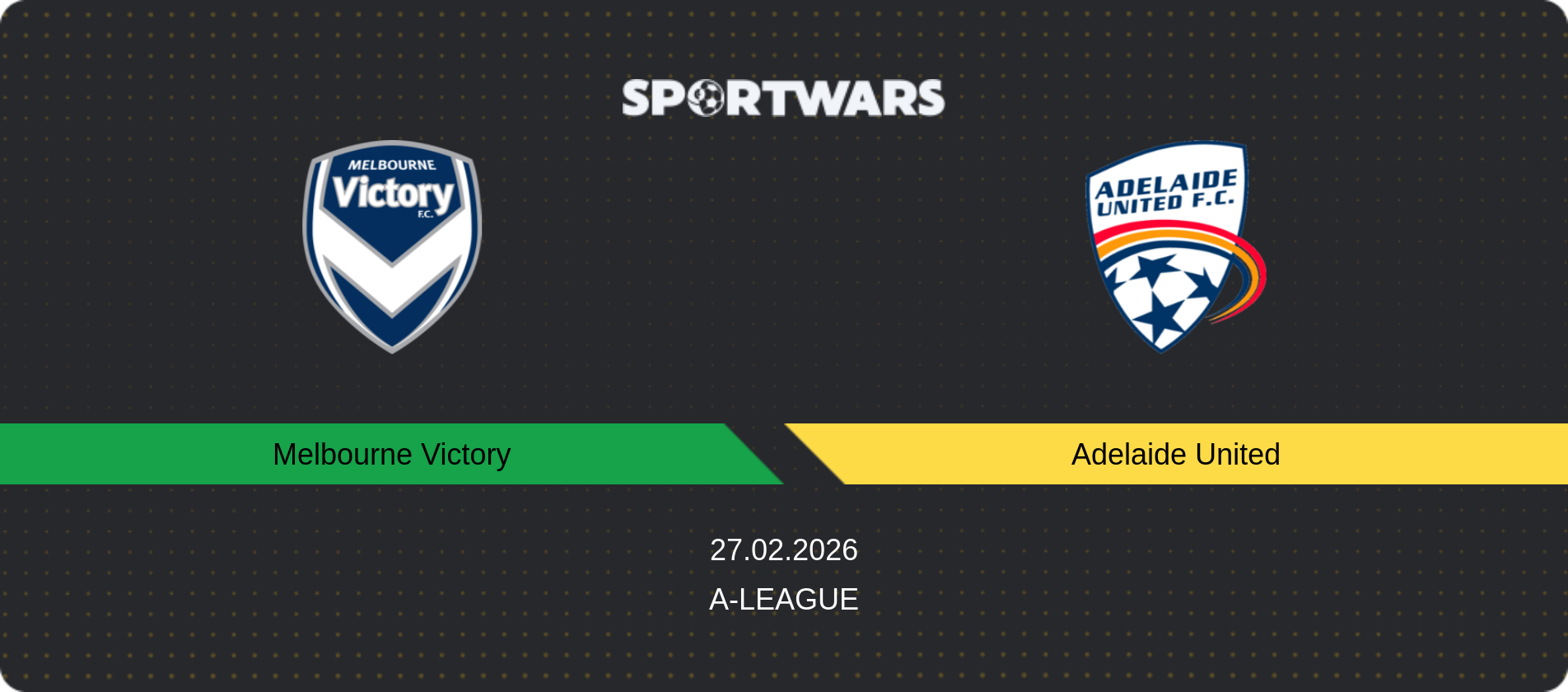 Match prediction Melbourne Victory — Adelaide United, A-League, 27.02.2026