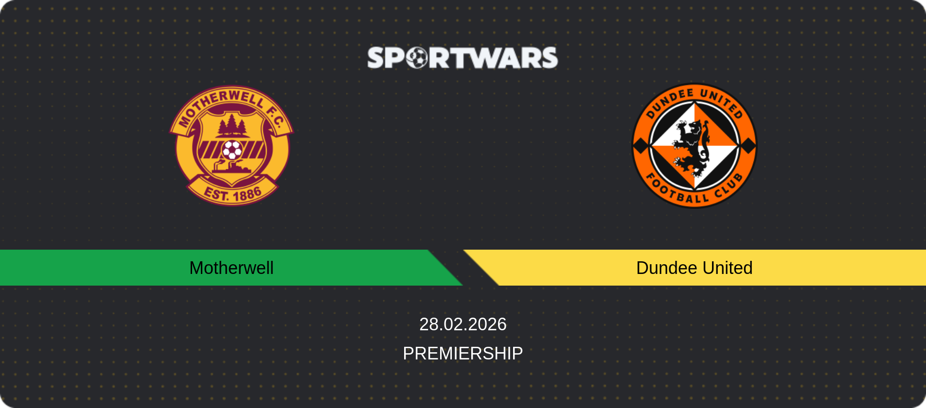 Match prediction Motherwell — Dundee United, Premiership, 28.02.2026