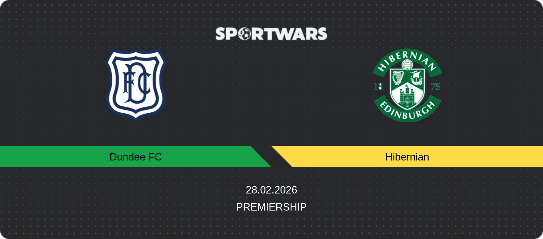 Match prediction Dundee FC — Hibernian, Premiership, 28.02.2026