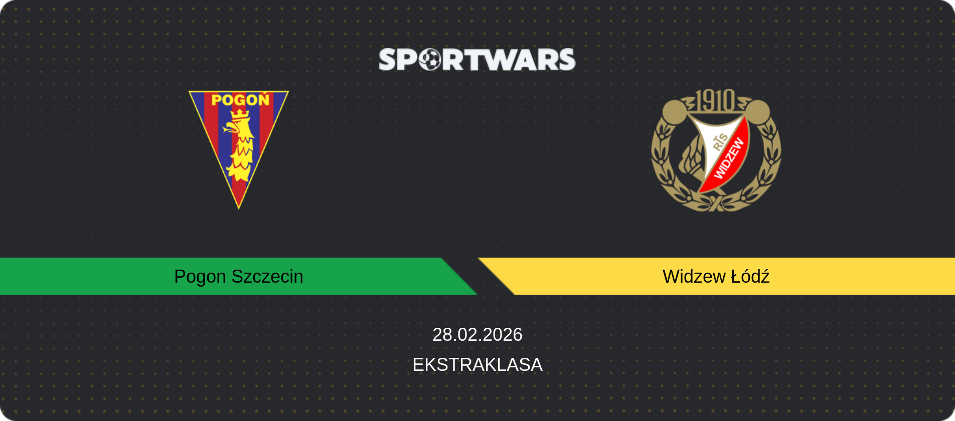Match prediction Pogon Szczecin — Widzew Łódź, Ekstraklasa, 28.02.2026