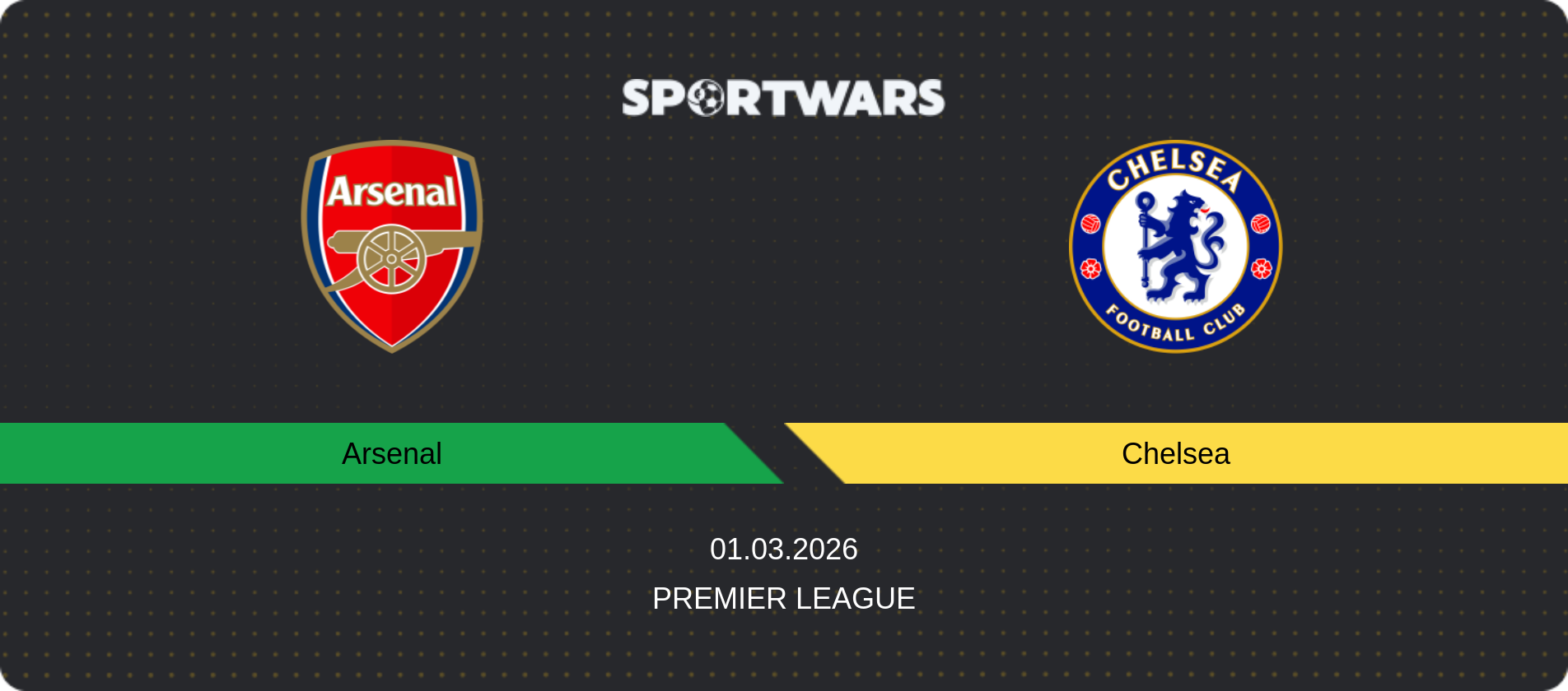 Match prediction Arsenal — Chelsea, Premier League, 01.03.2026