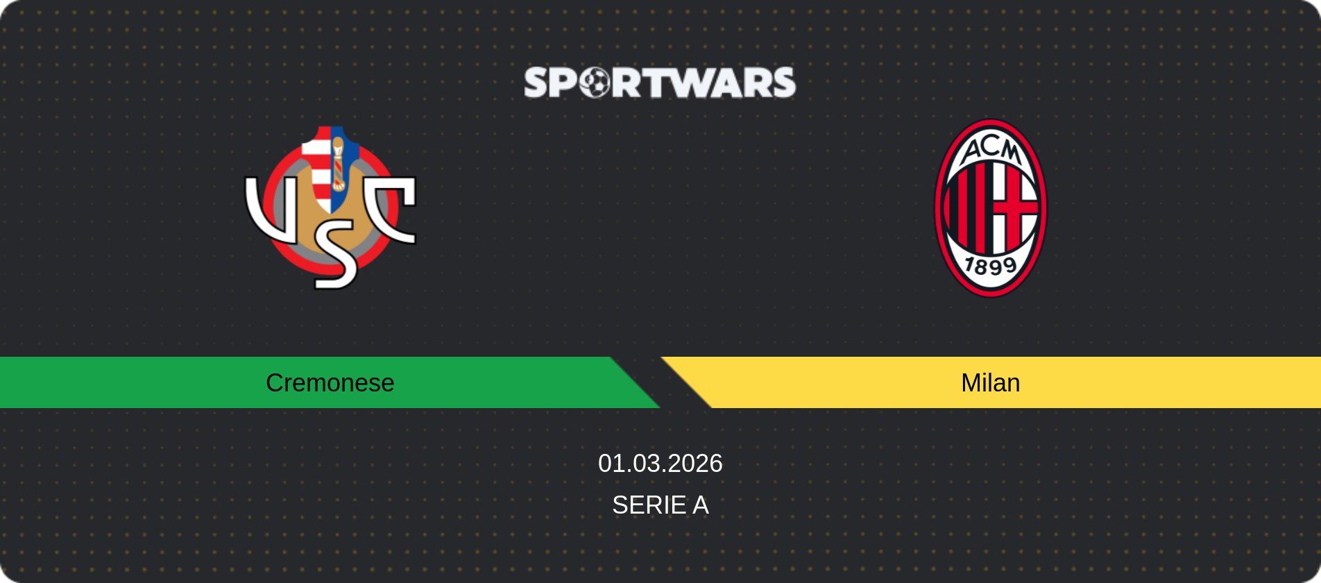 Match prediction Cremonese — Milan, Serie A, 01.03.2026