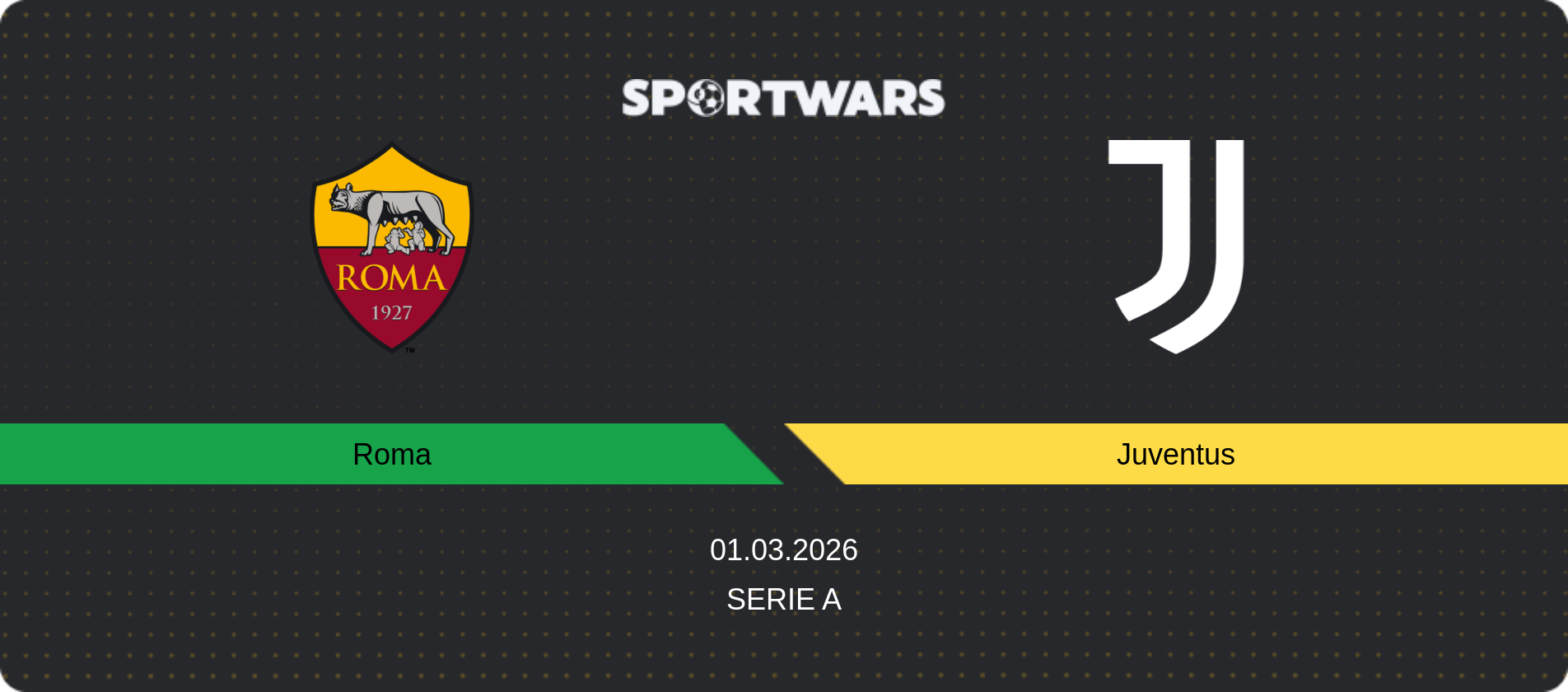 Match prediction Roma — Juventus, Serie A, 01.03.2026