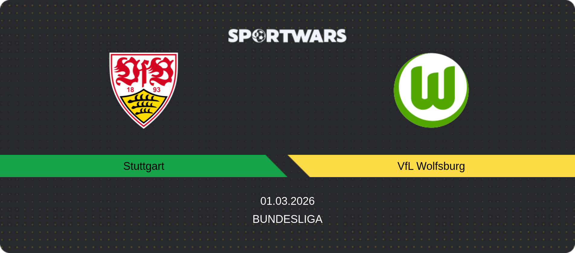 Match prediction Stuttgart — VfL Wolfsburg, Bundesliga, 01.03.2026