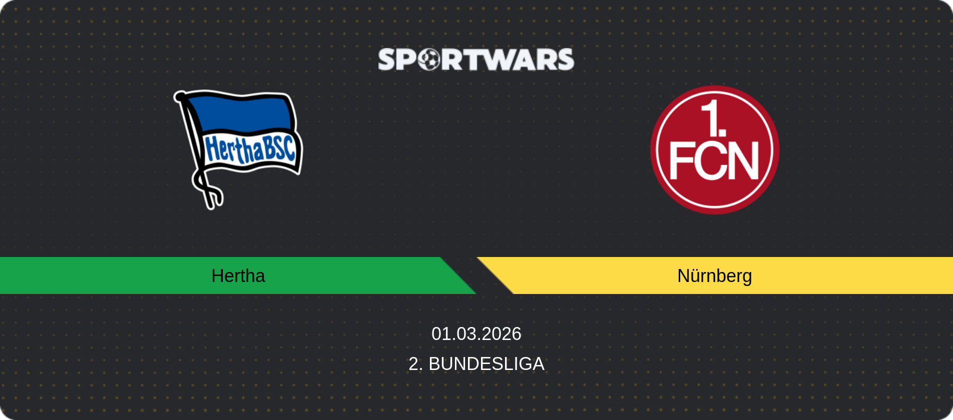 Match prediction Hertha — Nürnberg, 2. Bundesliga, 01.03.2026