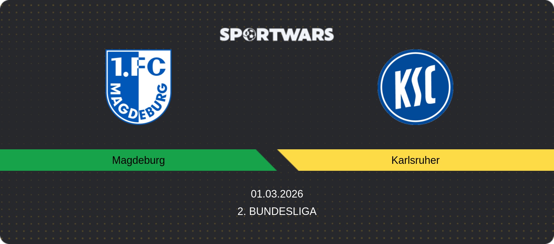 Match prediction Magdeburg — Karlsruher, 2. Bundesliga, 01.03.2026