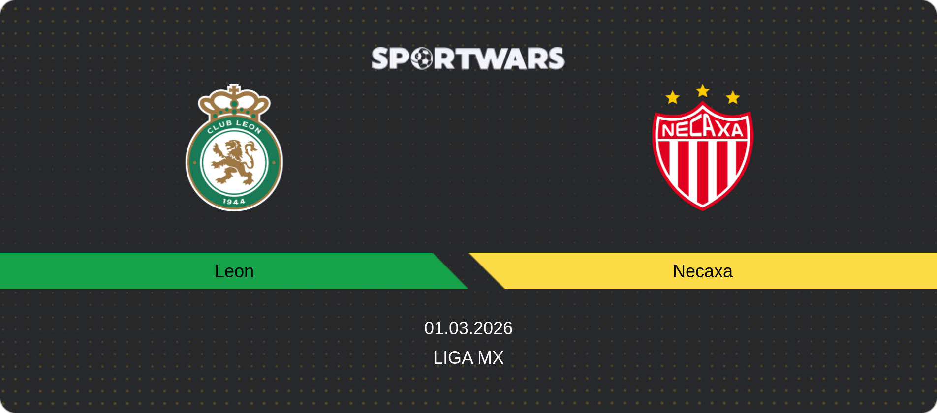 Match prediction Leon — Necaxa, Liga MX, 01.03.2026