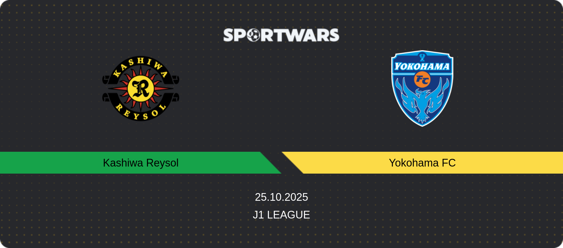 Match prediction Kashiwa Reysol — Yokohama FC, J1 League, 25.10.2025