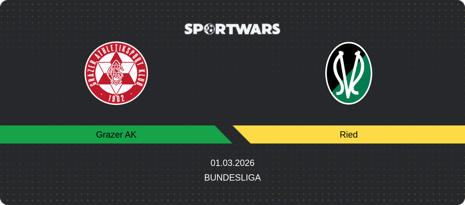 Match prediction Grazer AK — Ried, Bundesliga, 01.03.2026