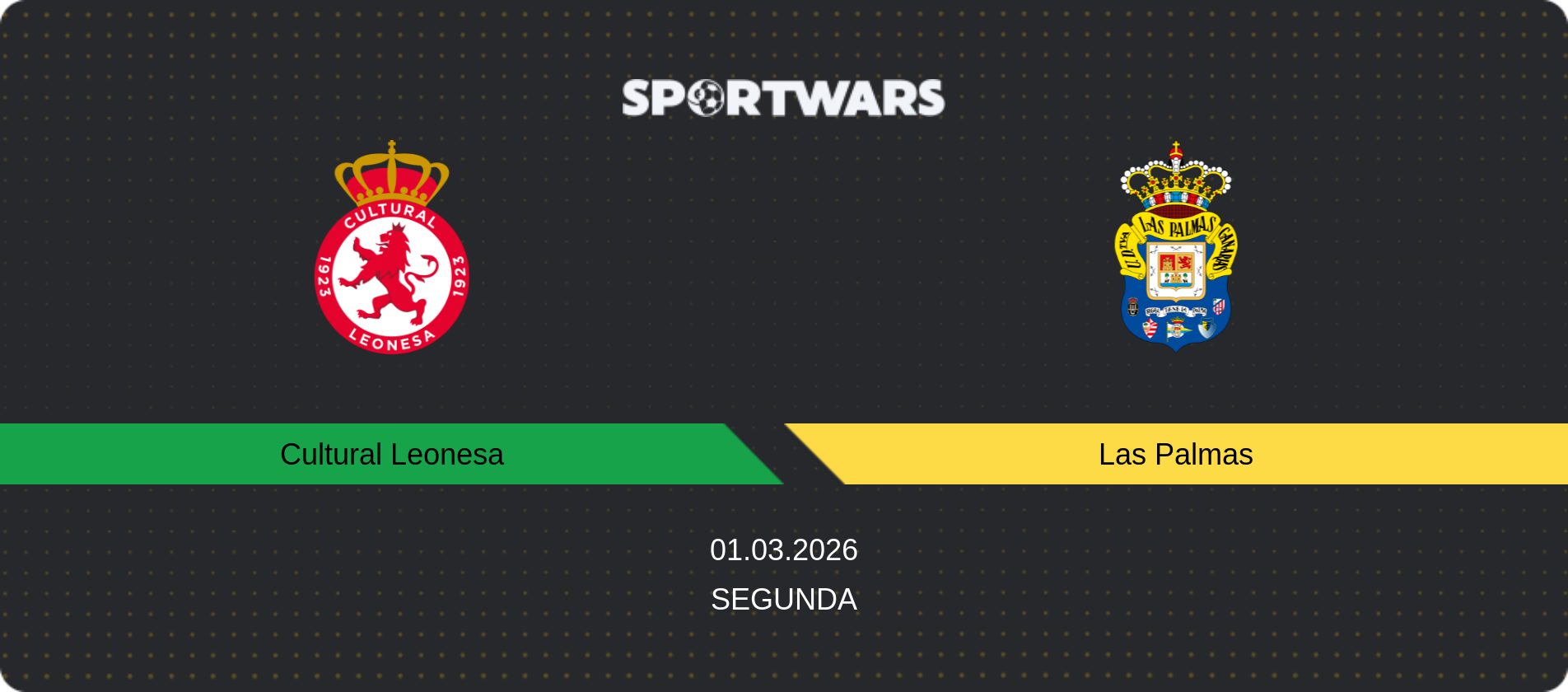 Match prediction Cultural Leonesa — Las Palmas, Segunda, 01.03.2026