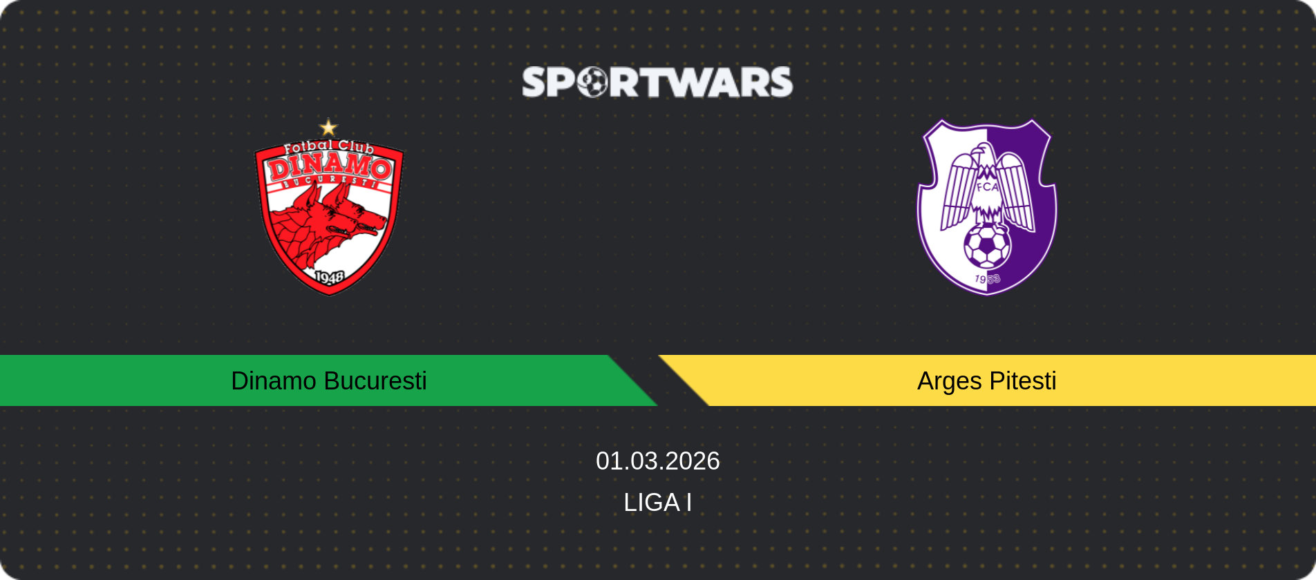 Match prediction Dinamo Bucuresti — Arges Pitesti, Liga I, 01.03.2026