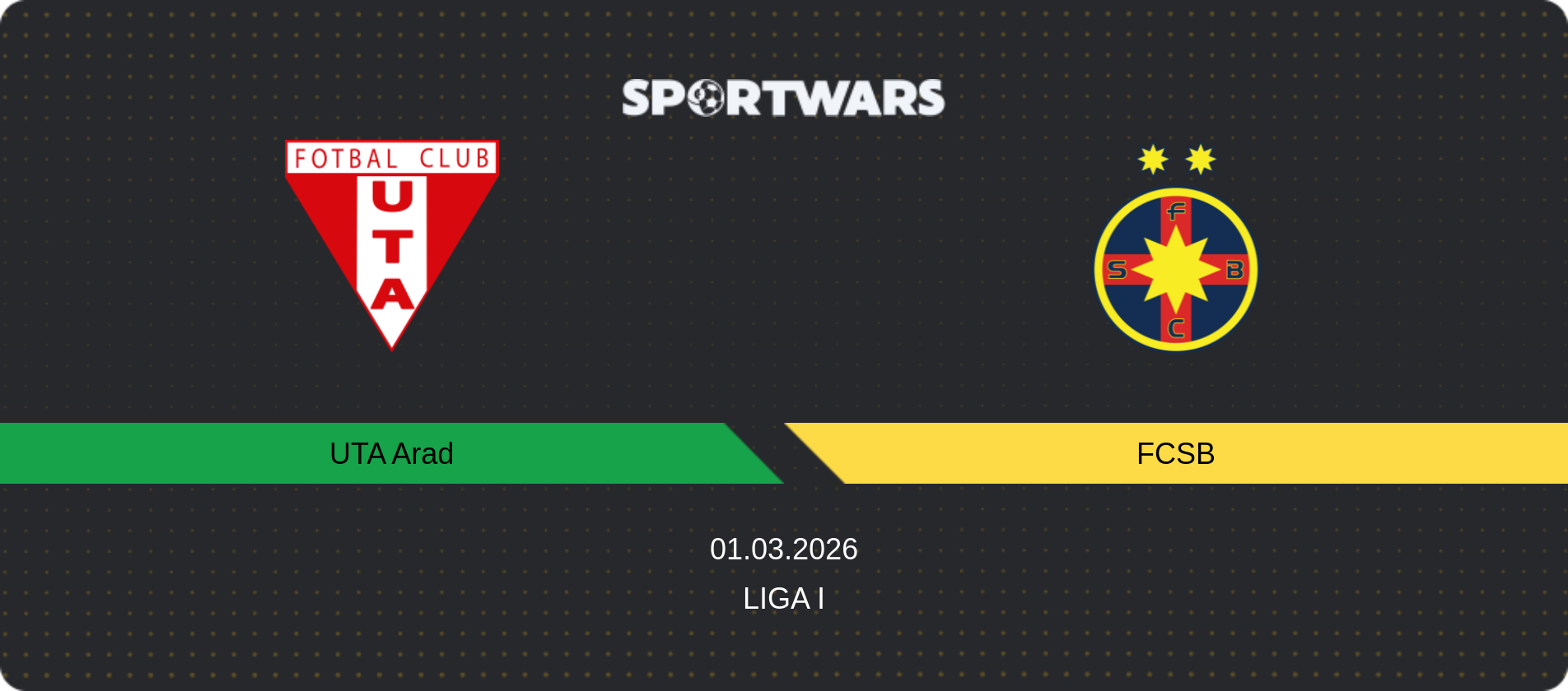 Match prediction UTA Arad — FCSB, Liga I, 01.03.2026