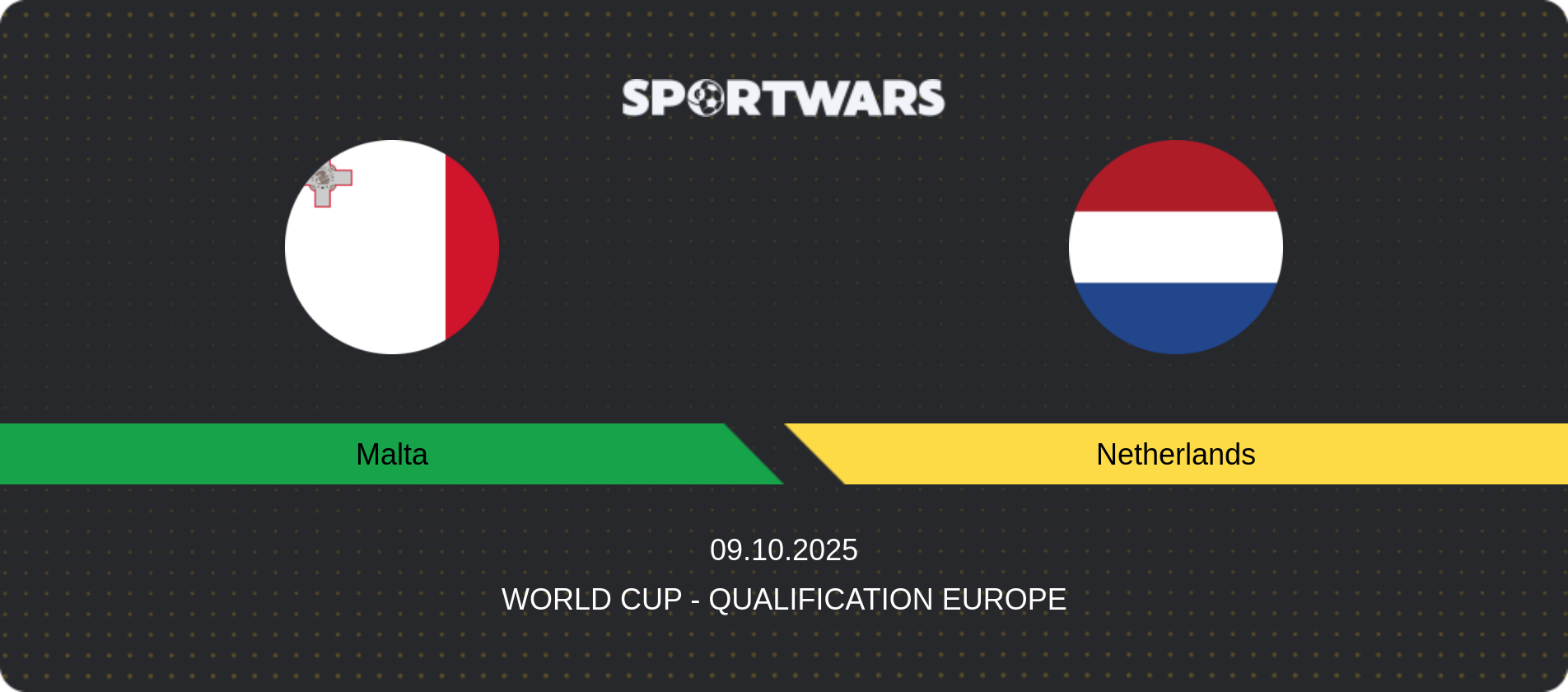 Match prediction Malta — Netherlands, World Cup - Qualification Europe, 09.10.2025