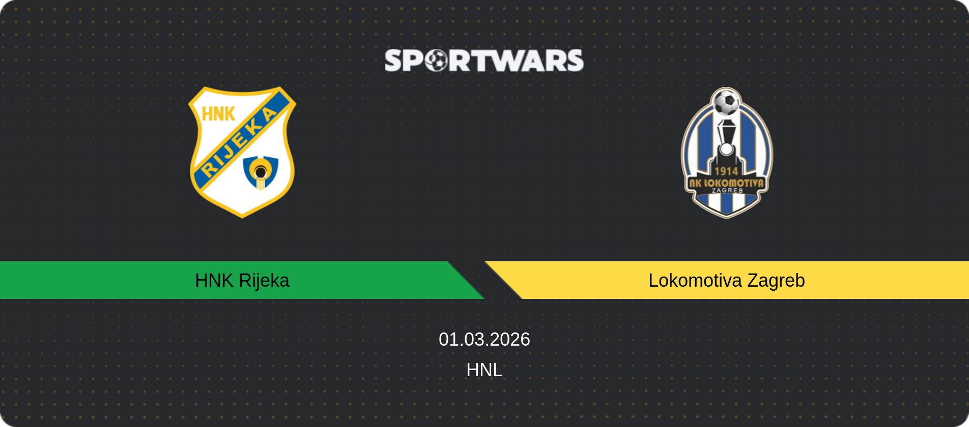 Match prediction HNK Rijeka — Lokomotiva Zagreb, HNL, 01.03.2026