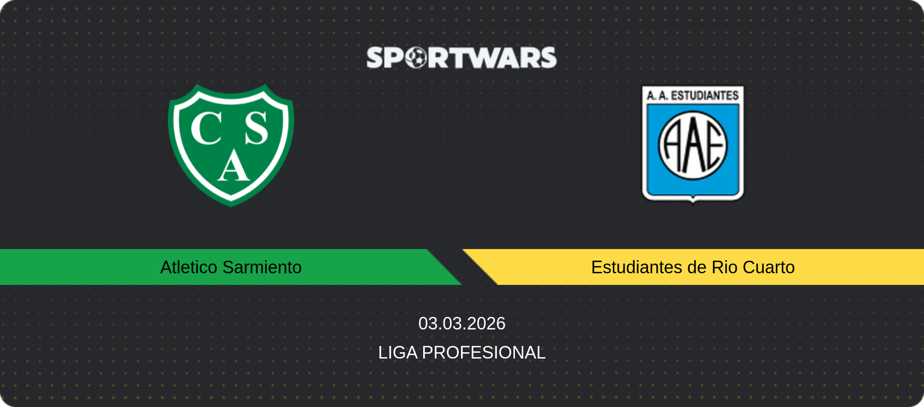 Match prediction Atletico Sarmiento — Estudiantes de Rio Cuarto, Liga Profesional, 03.03.2026