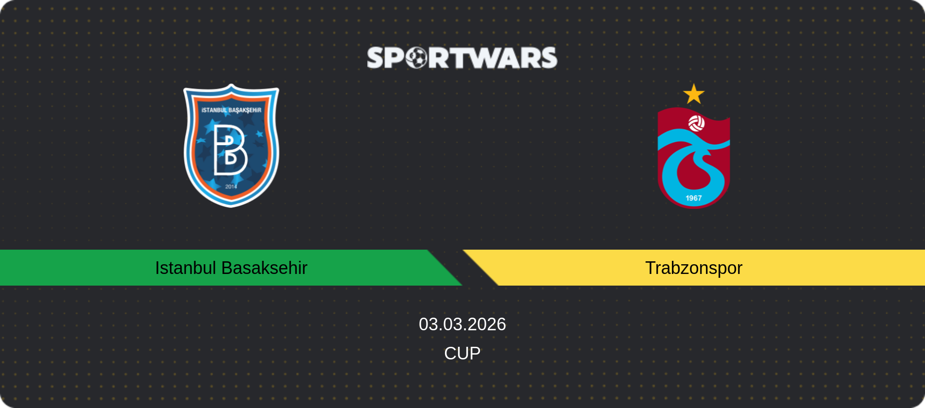 Match prediction Istanbul Basaksehir — Trabzonspor, Cup, 03.03.2026