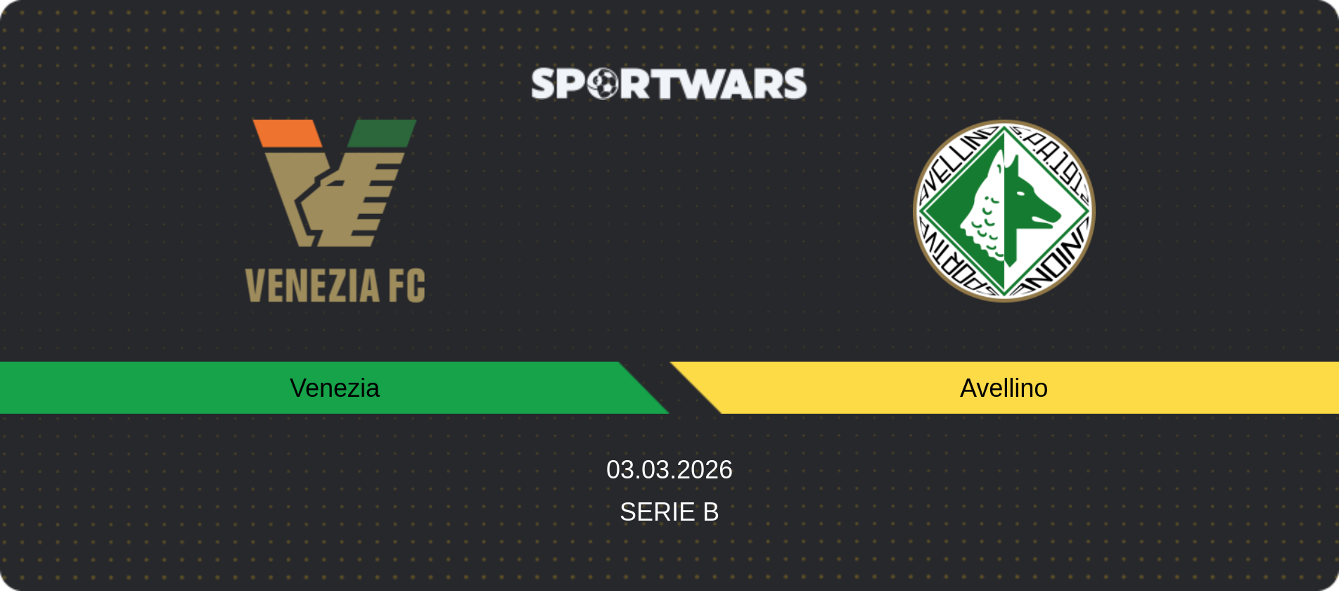 Match prediction Venezia — Avellino, Serie B, 03.03.2026
