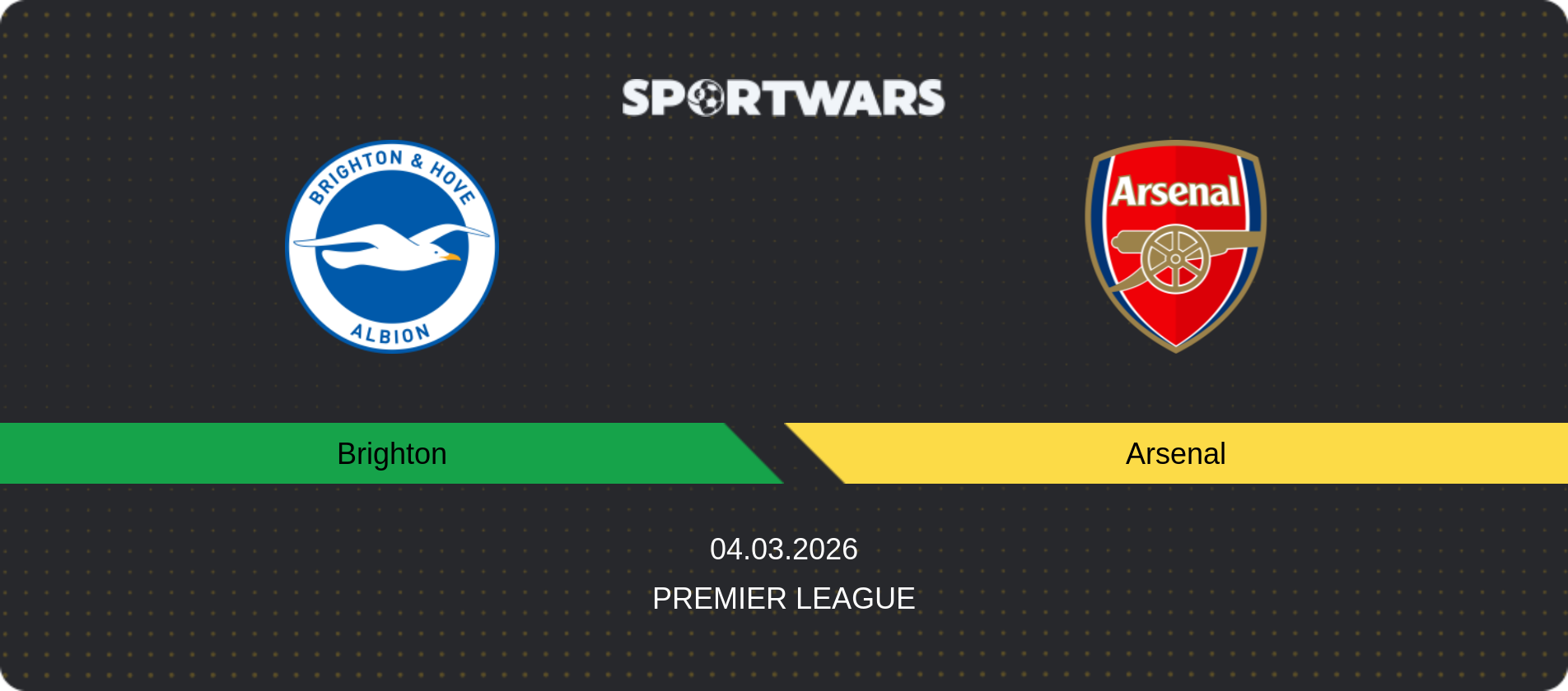 Match prediction Brighton — Arsenal, Premier League, 04.03.2026